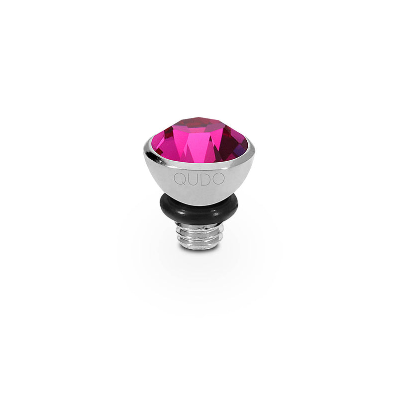Bottone Top 0.2" - Silver fuchsia