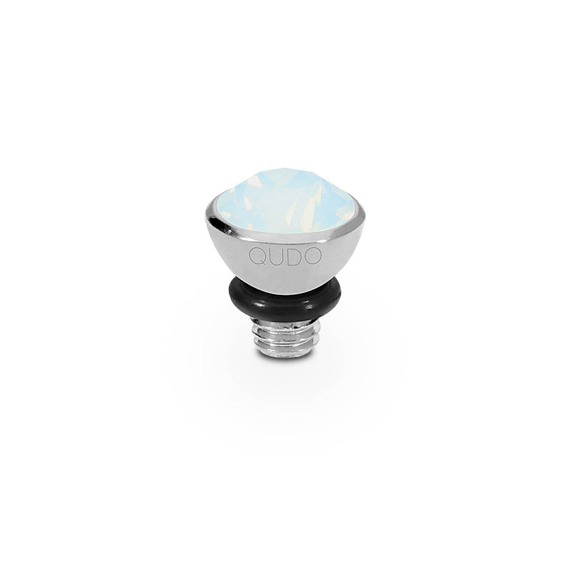 Bottone Top 0.2" - Silver white opal