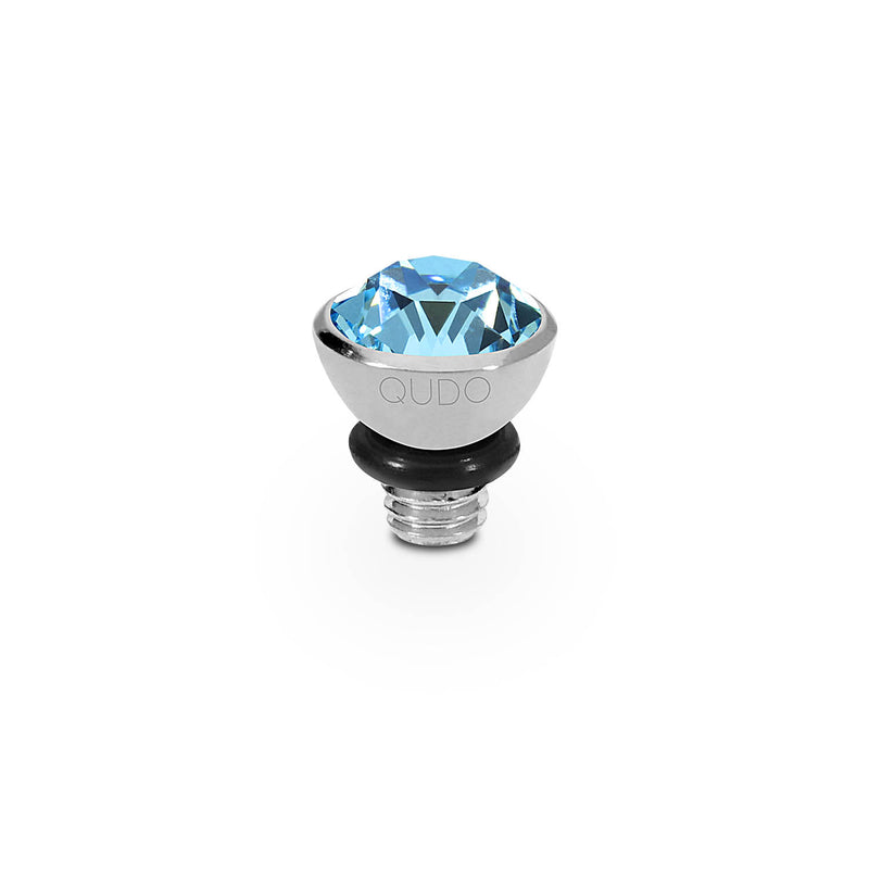 Bottone Top 0.2" - Silver aquamarine