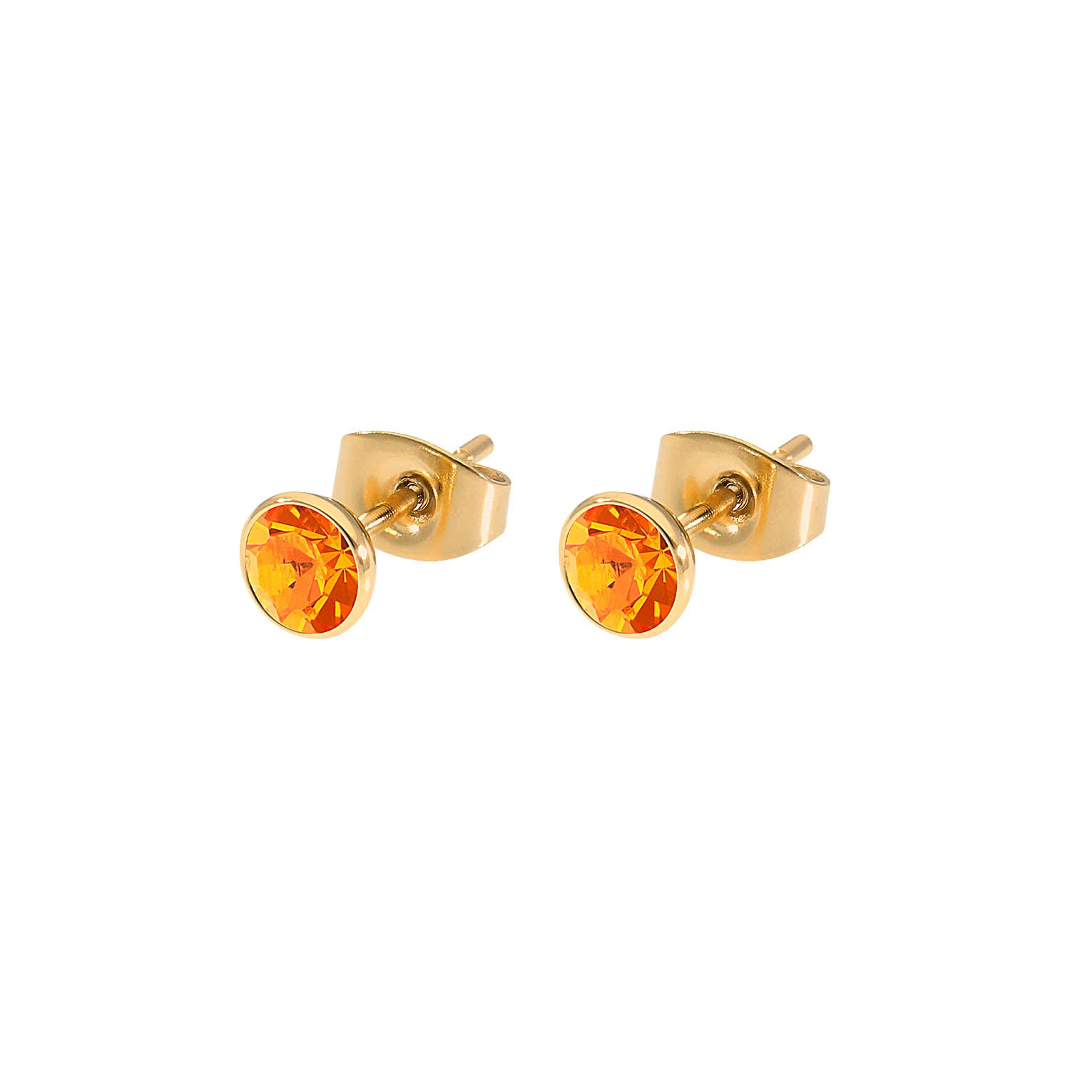 Bottone Stud Earring 0.2" - Gold sun