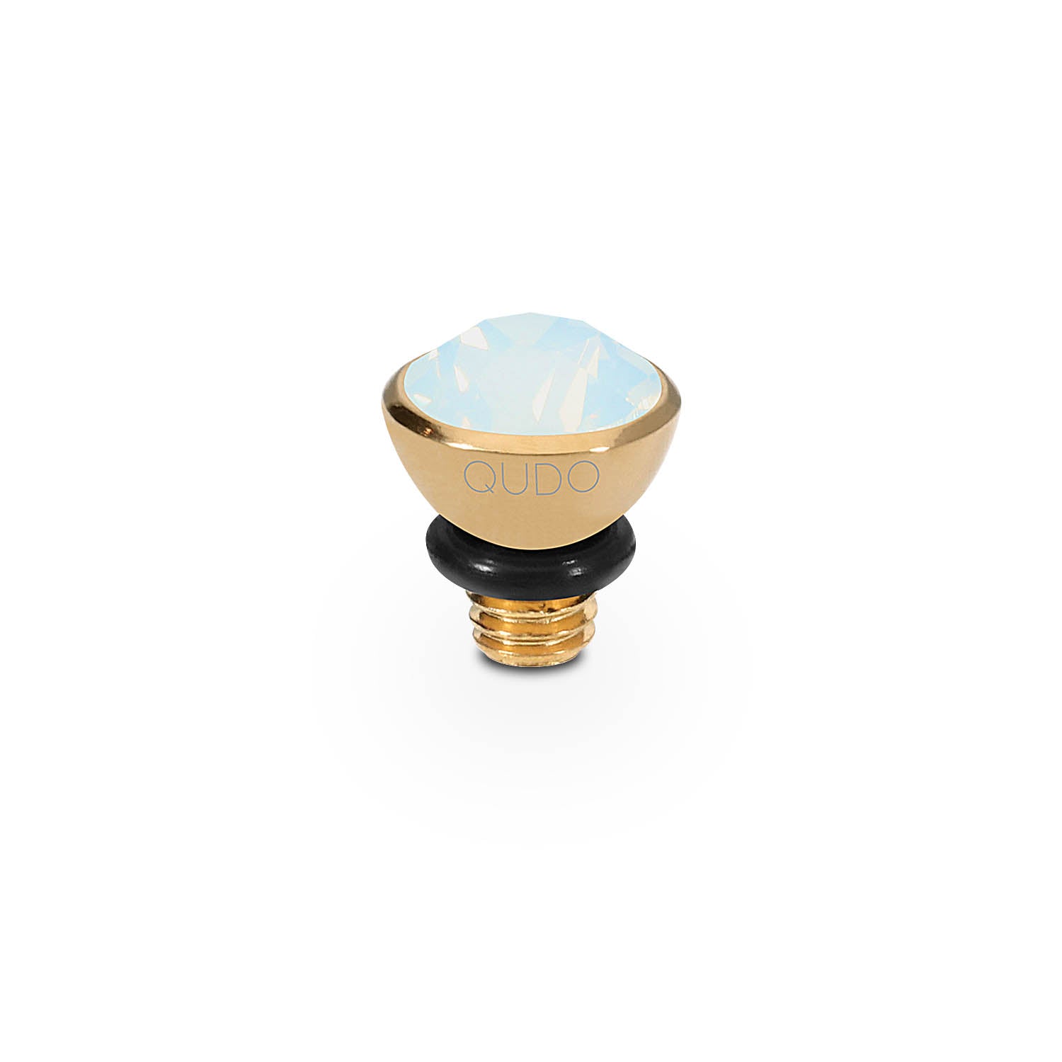 Bottone Top 0.2" - Gold white opal