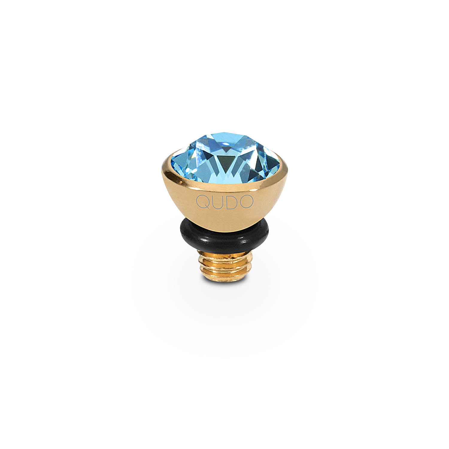 Bottone Top 0.2" - Gold aquamarine