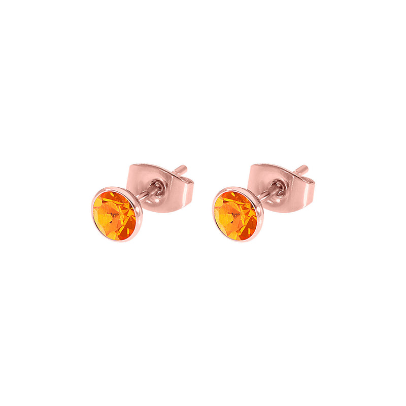 Bottone Stud Earring 0.2" - Rose Gold sun