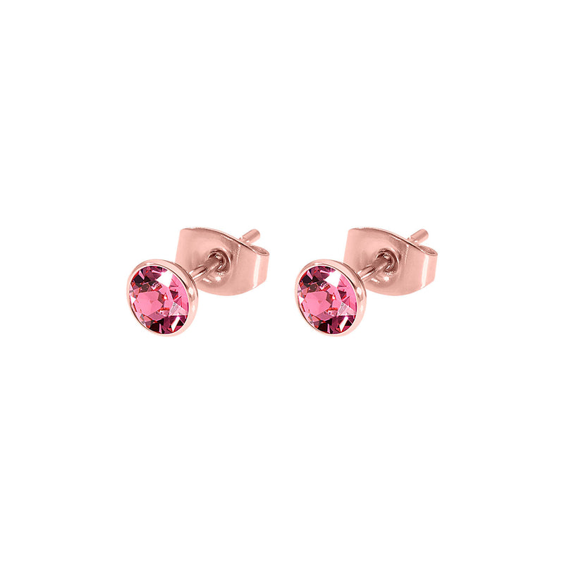 Bottone Stud Earring 0.2" - Rose Gold rose