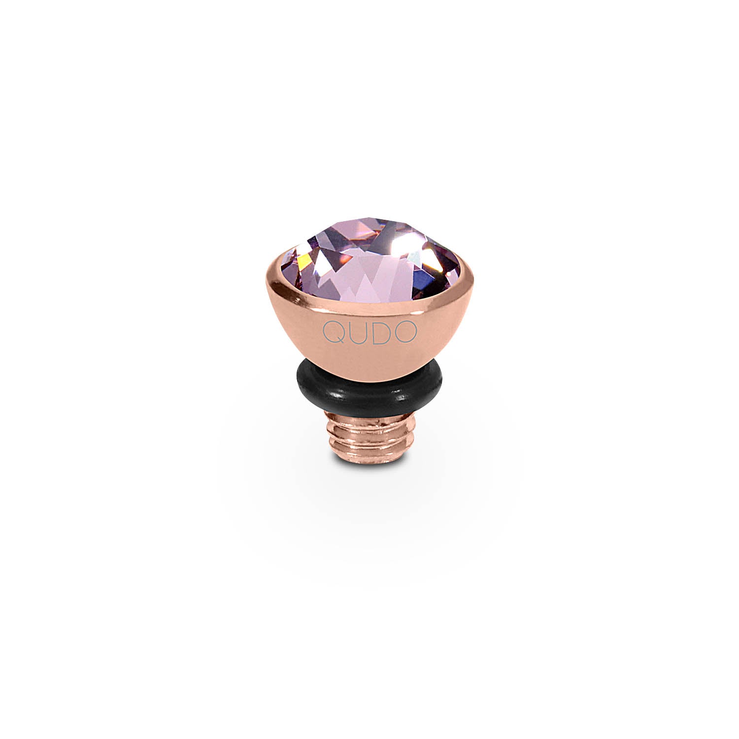 Bottone Top 0.2" - Rose Gold light amethyst