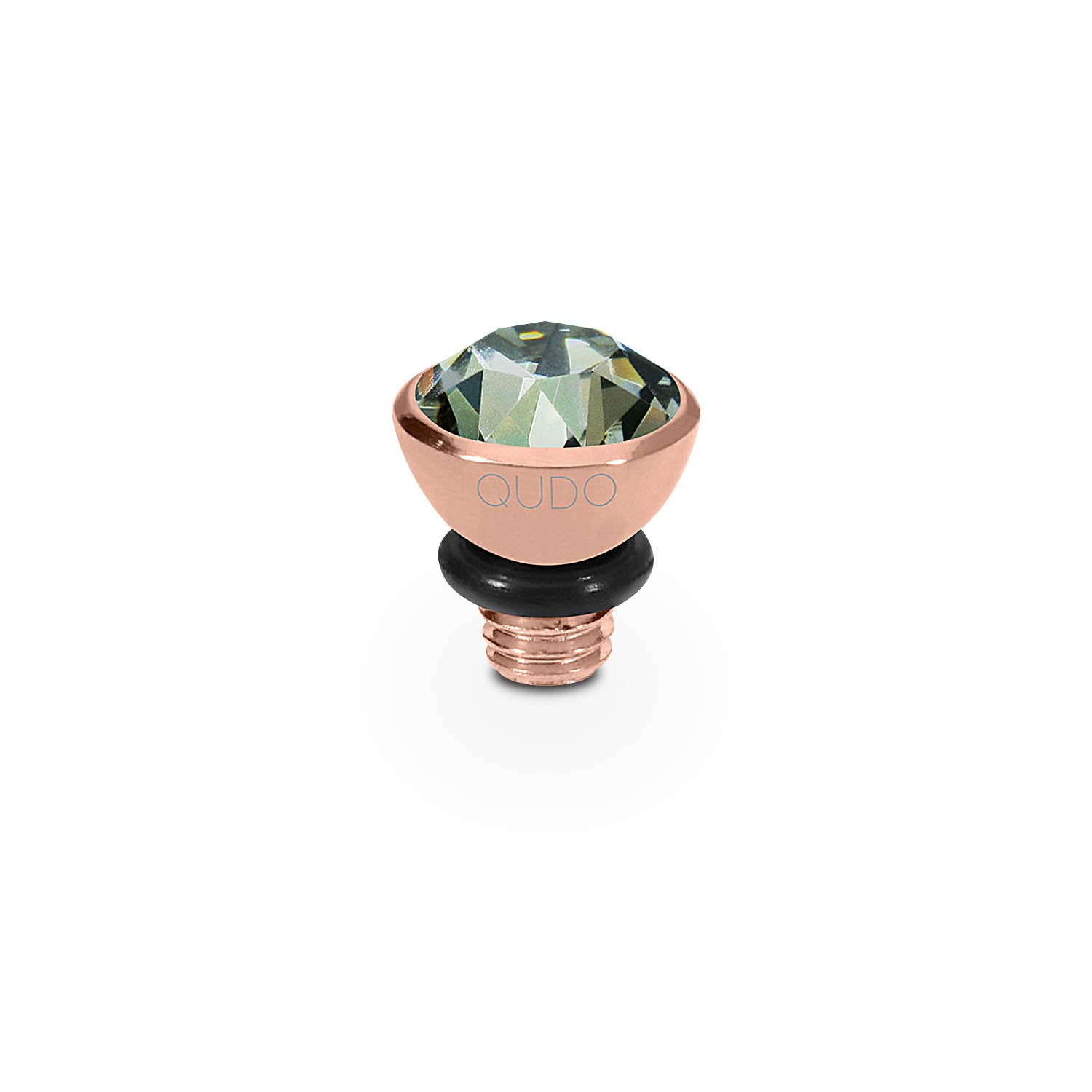 Bottone Top 0.2" - Rose Gold black diamond