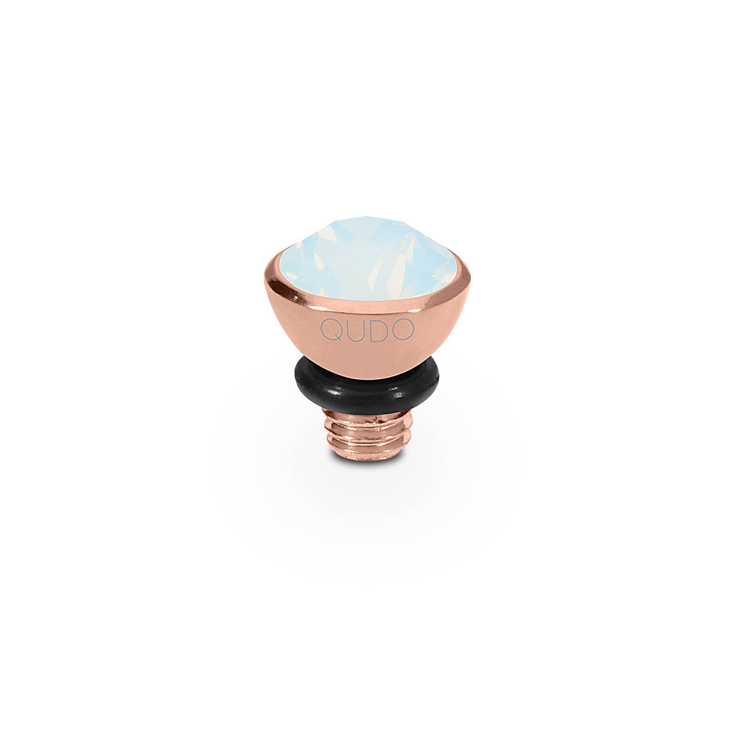 Bottone Top 0.2" - Rose Gold white opal