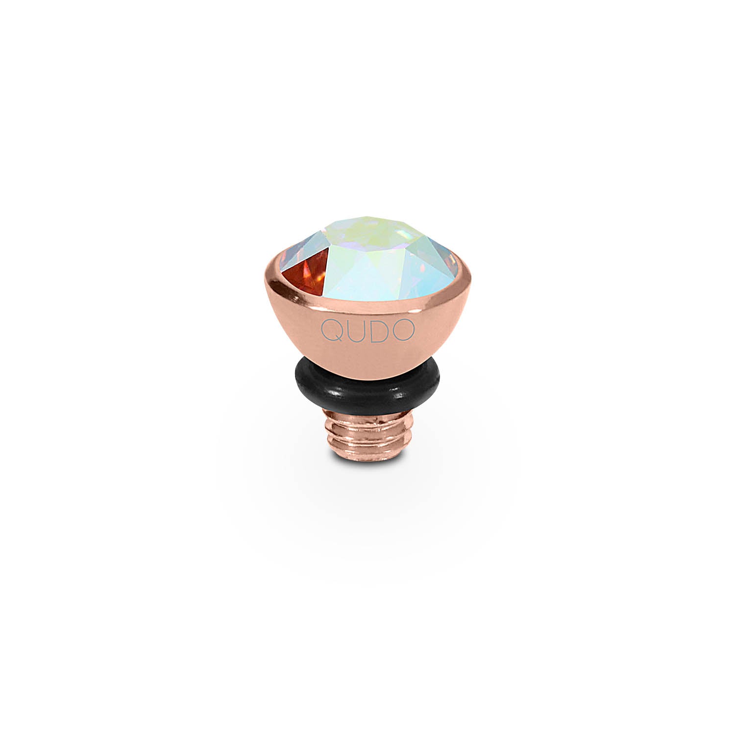 Bottone Top 0.2" - Rose Gold crystal aurora boreale
