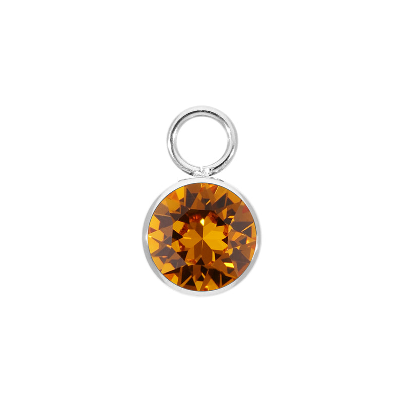 Bottone Charm 0.4" - Silver Topaz