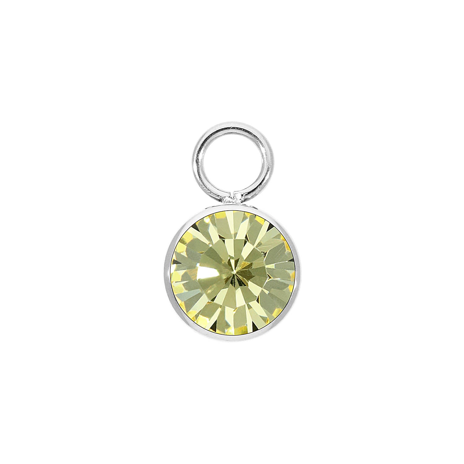 Bottone Charm 0.4" - Silver Jonquil