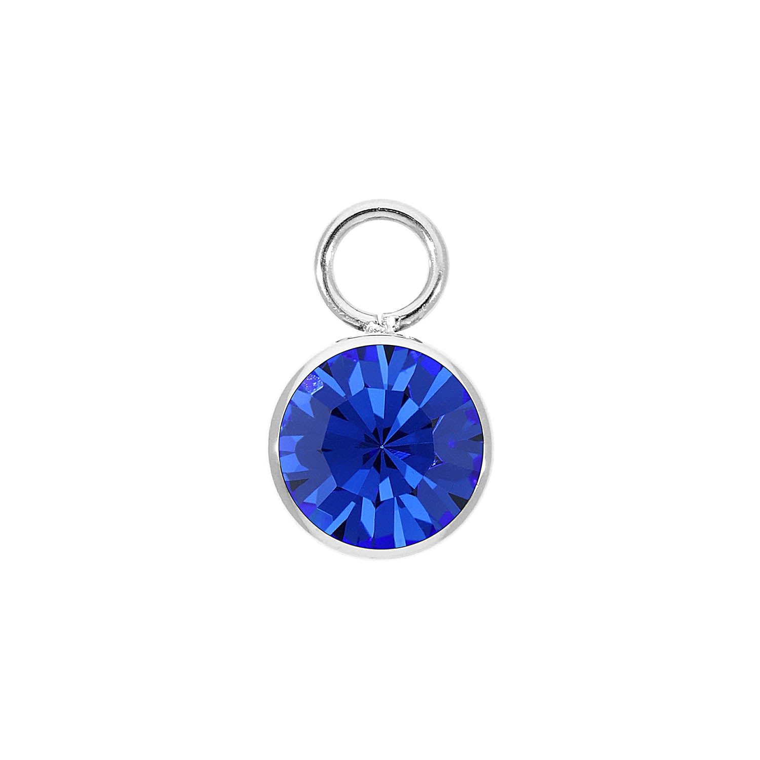 Bottone Charm 0.4" - Silver sapphire