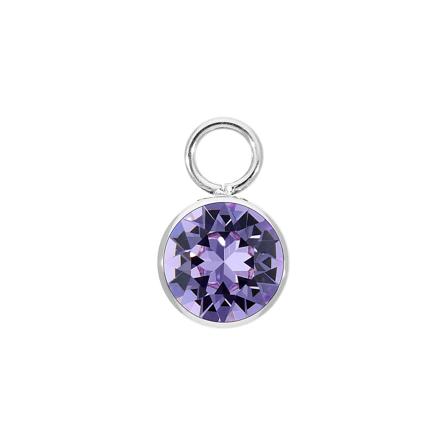 Bottone Charm 0.4" - Silver Violet