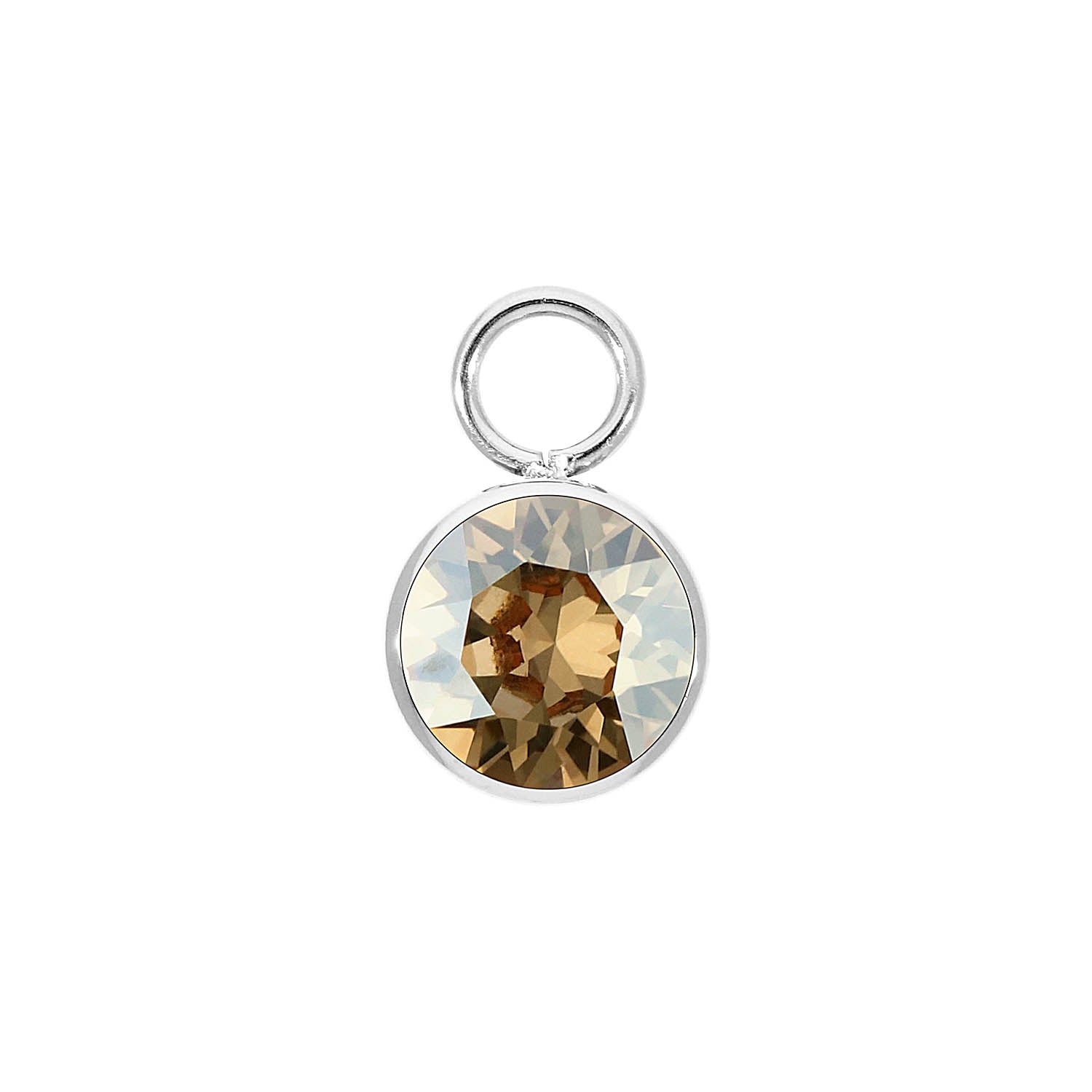 Bottone Charm 0.4" - Silver golden shadow