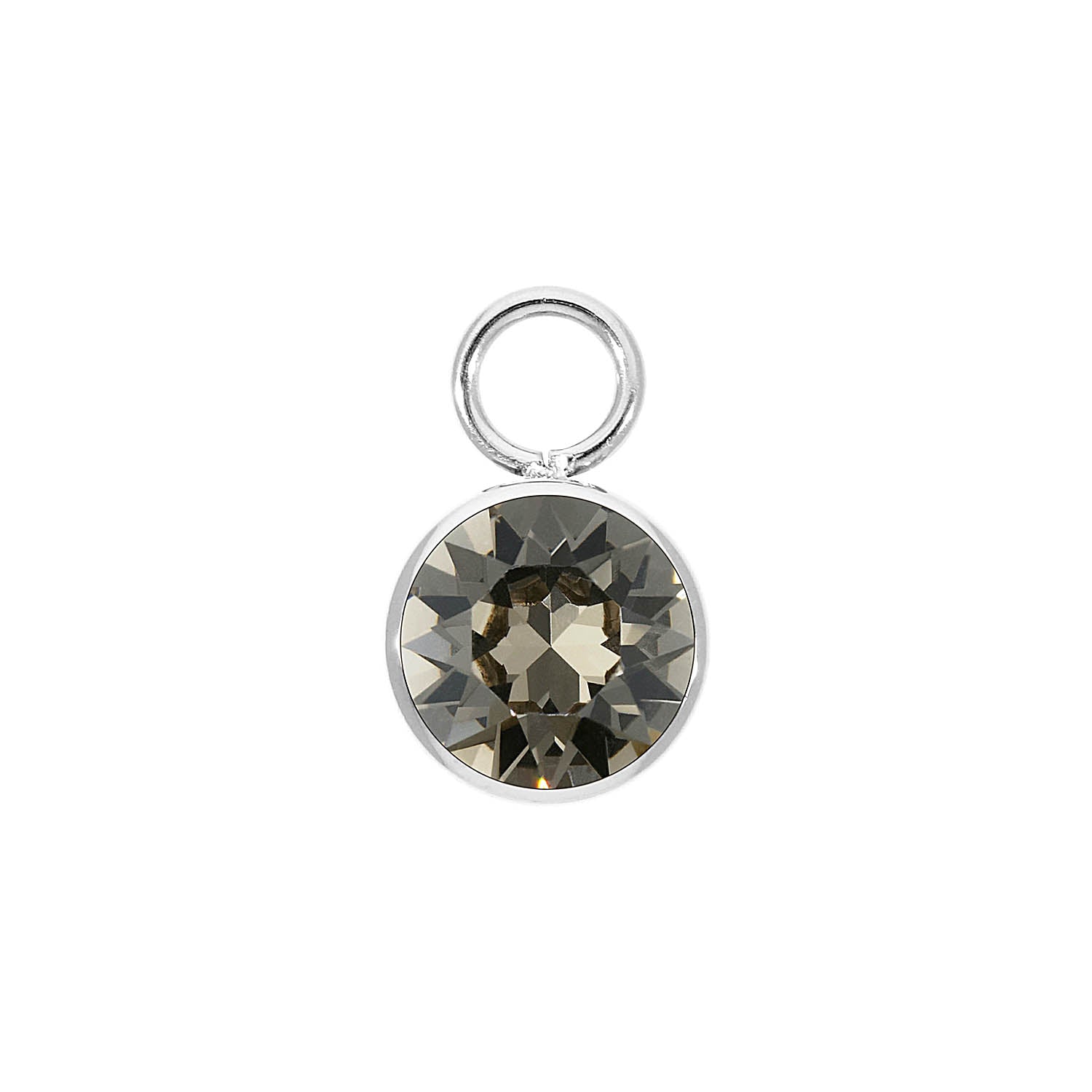 Bottone Charm 0.4" - Silver Greige