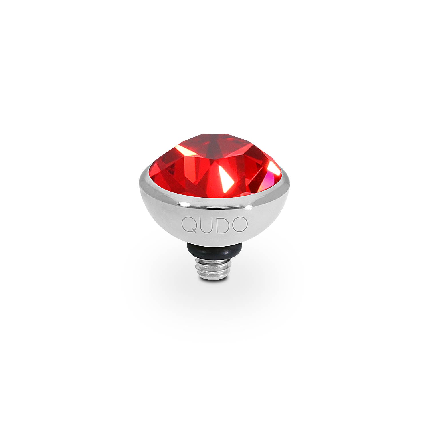 Bottone Top 0.4" - Silver scarlet