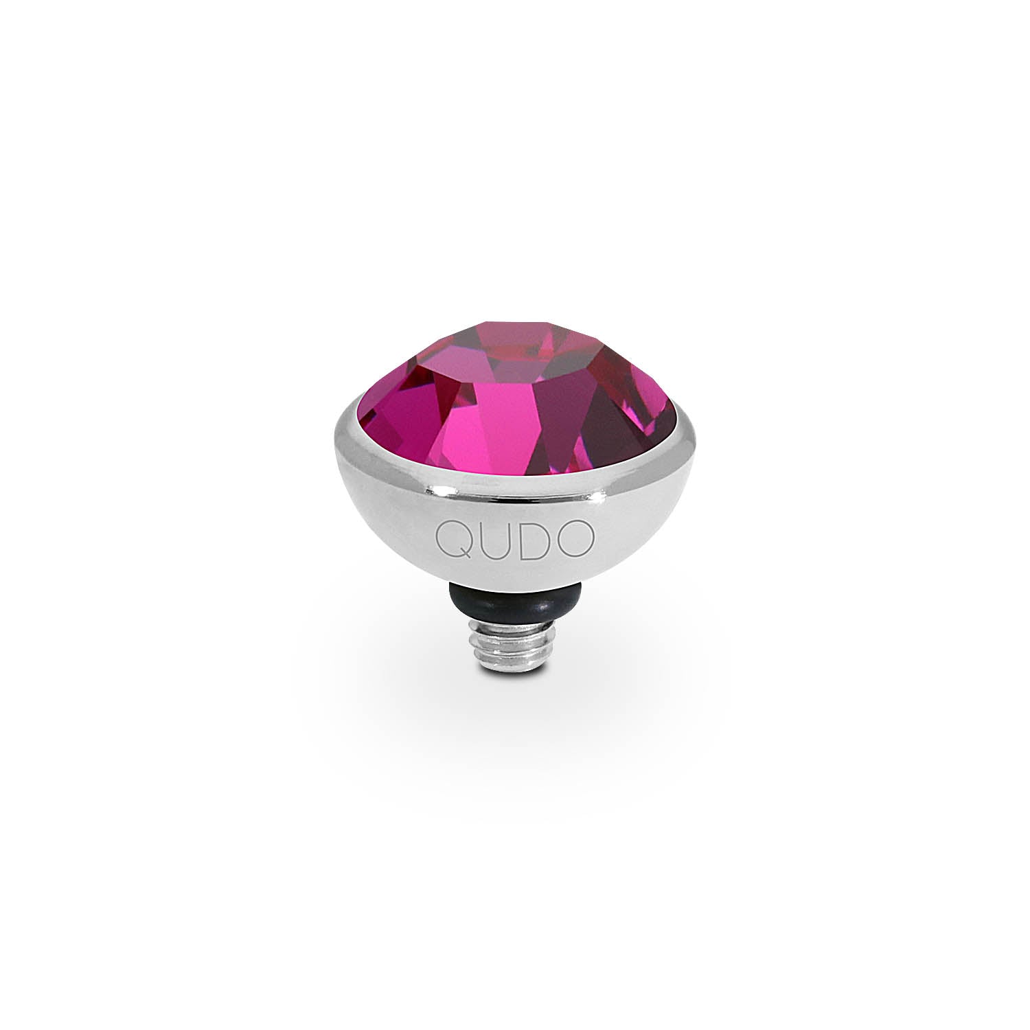 Bottone Top 0.4" - Silver fuchsia