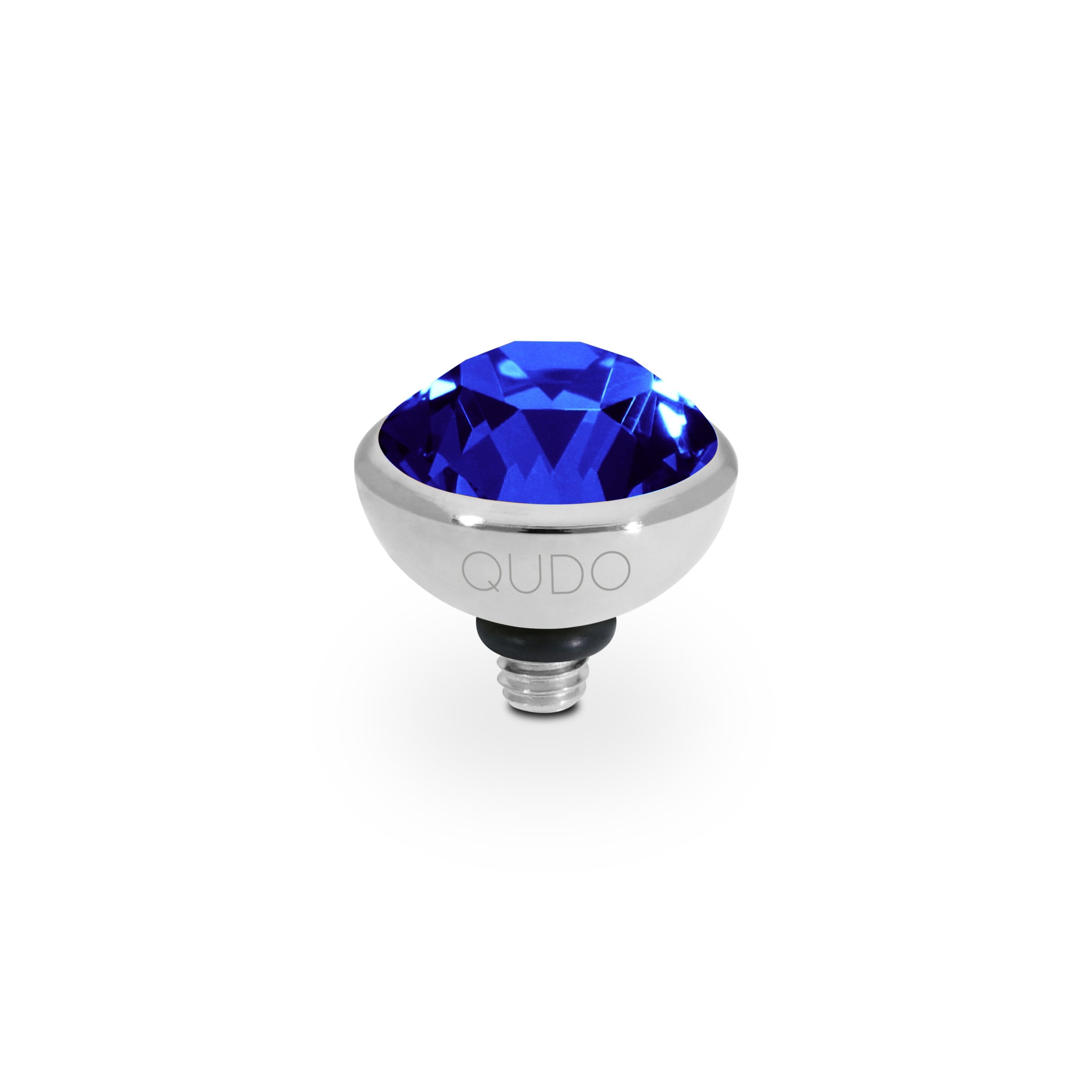 Bottone Top 0.4" - Silver ReCreated Dark Sapphire