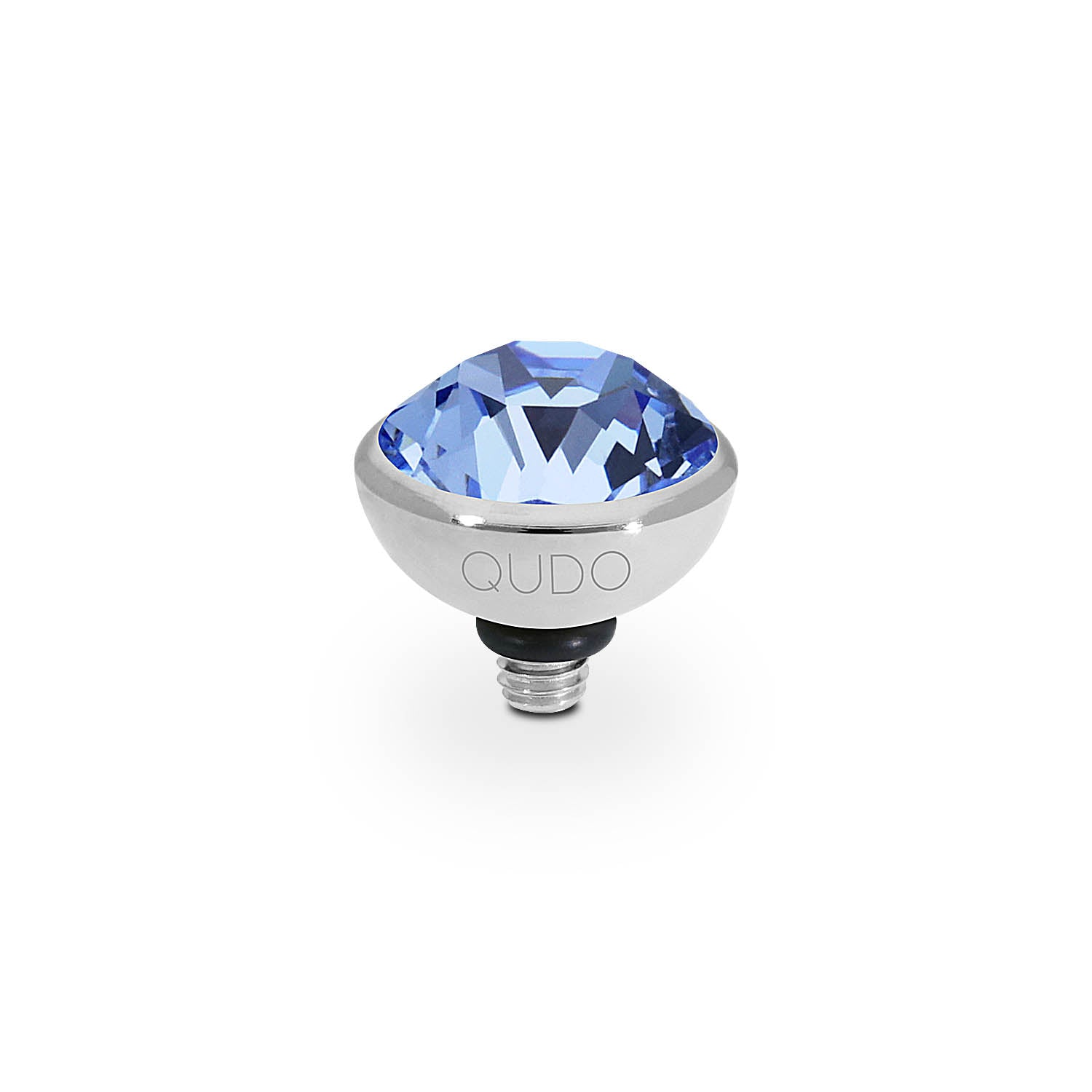 Bottone Top 0.4" - Silver light sapphire