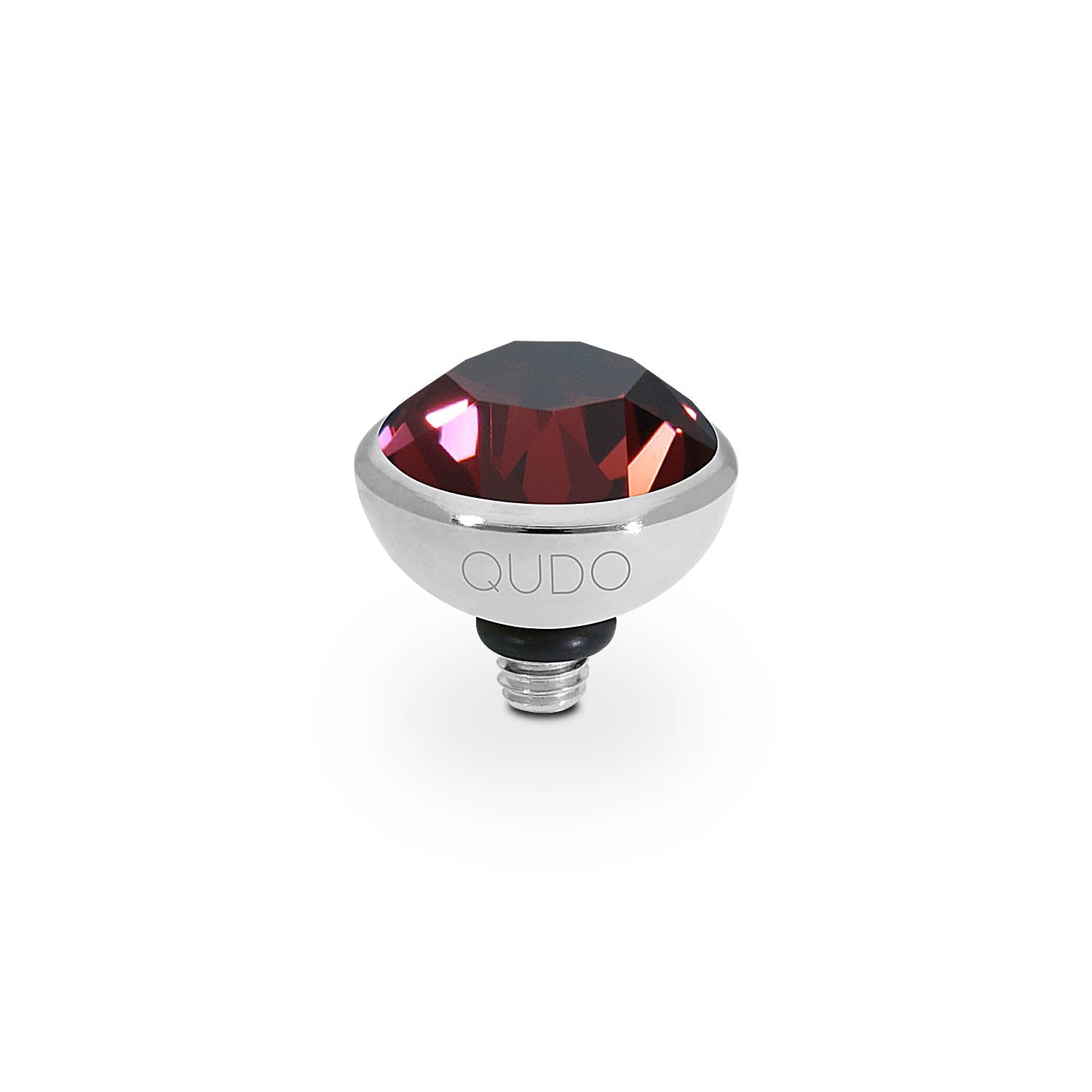 Bottone Top 0.4" - Silver Burgundy