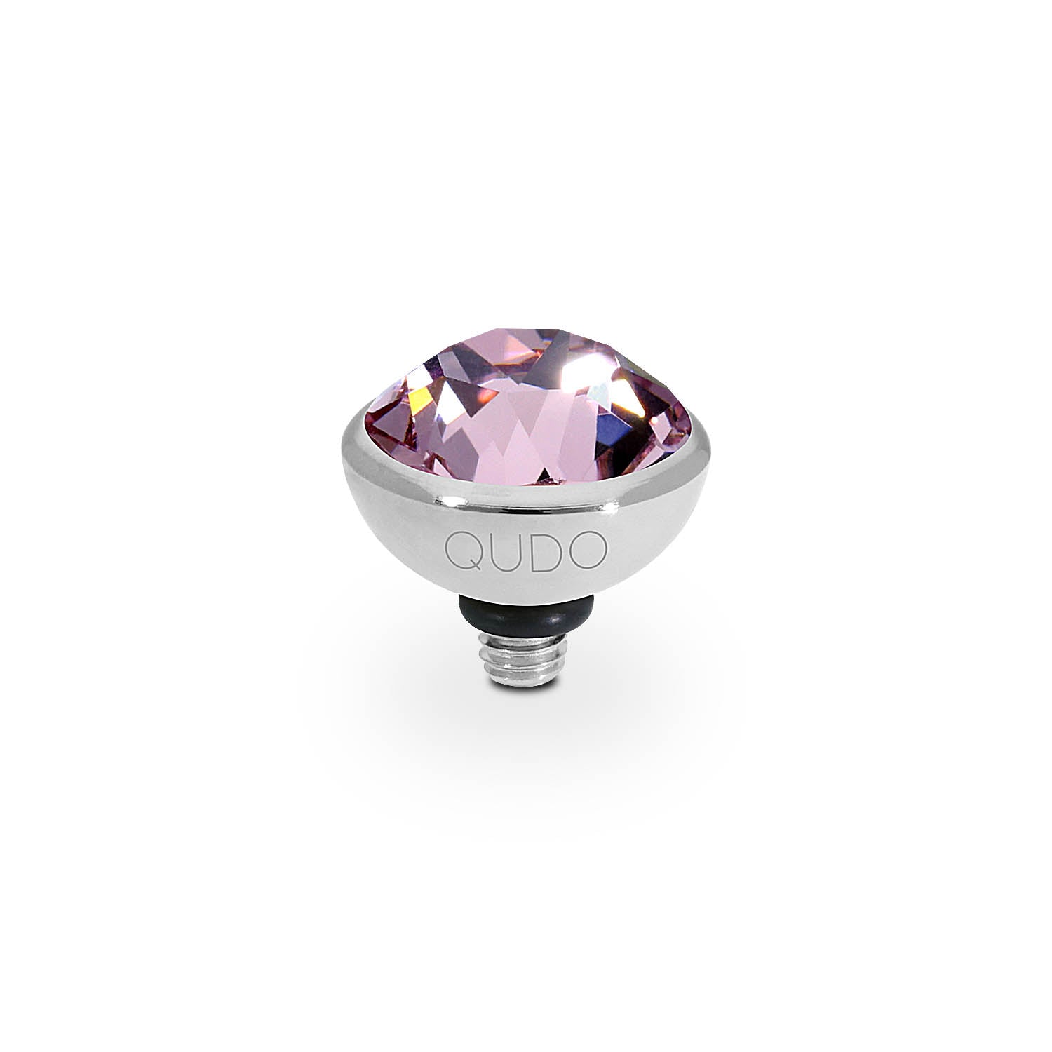 Bottone Top 0.4" - Silver light amethyst