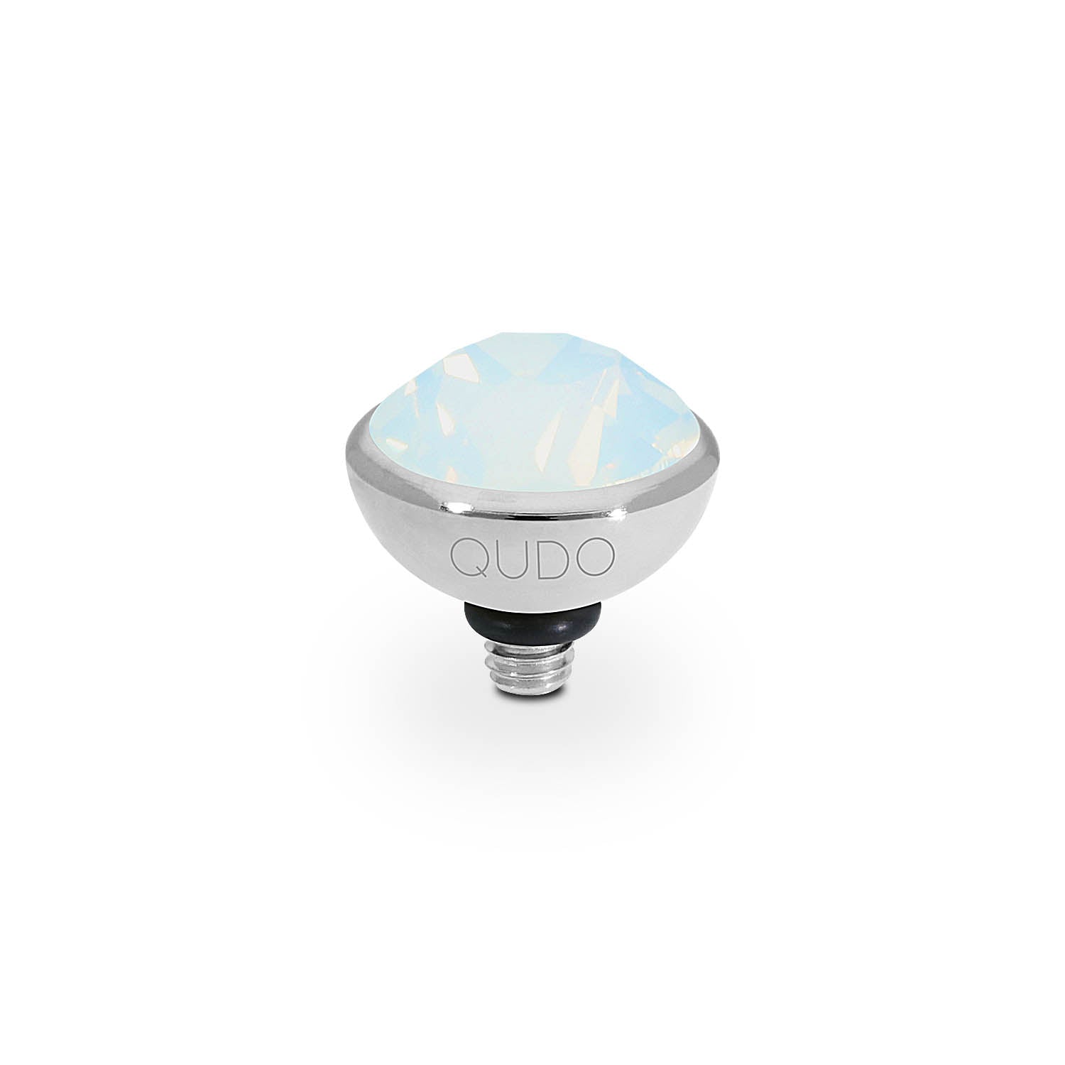 Bottone Top 0.4" - Silver white opal