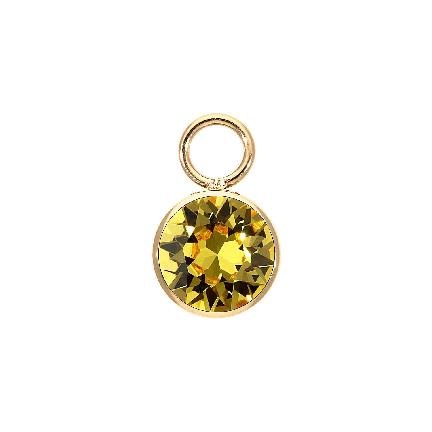 Bottone Charm 0.4" - Gold light topaz
