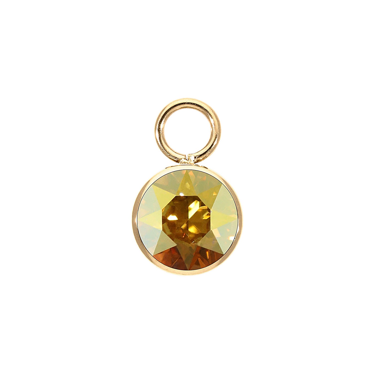 Bottone Charm 0.4" - Gold metallic sunshine