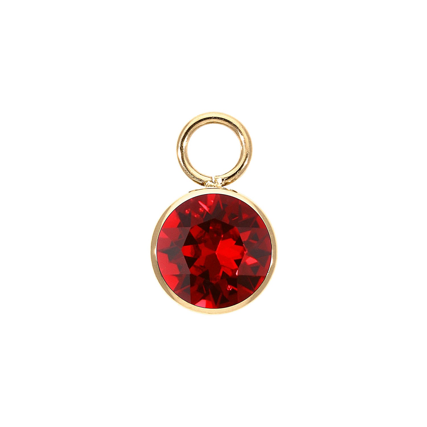Bottone Charm 0.4" - Gold scarlet