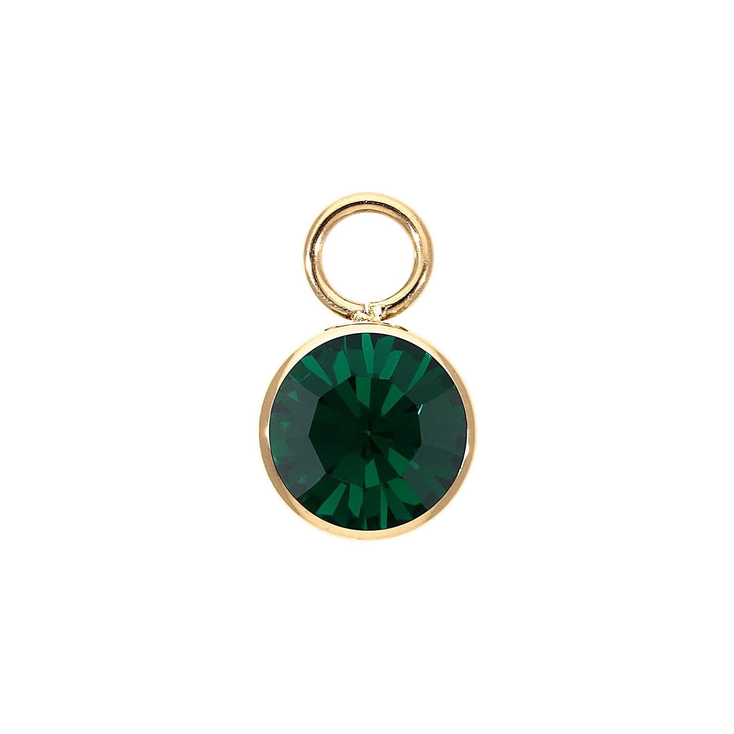 Bottone Charm 0.4" - Gold emerald