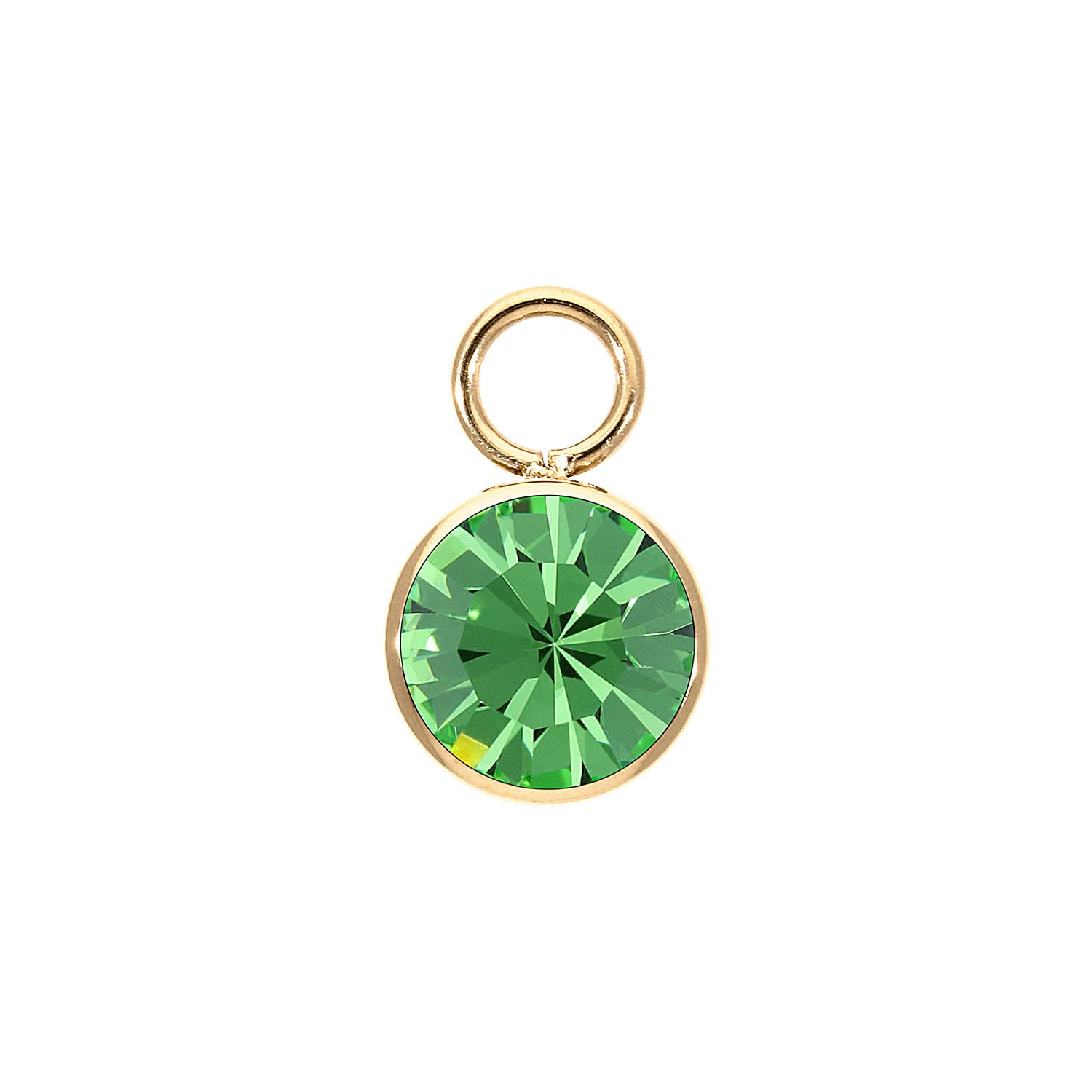 Bottone Charm 0.4" - Gold peridot
