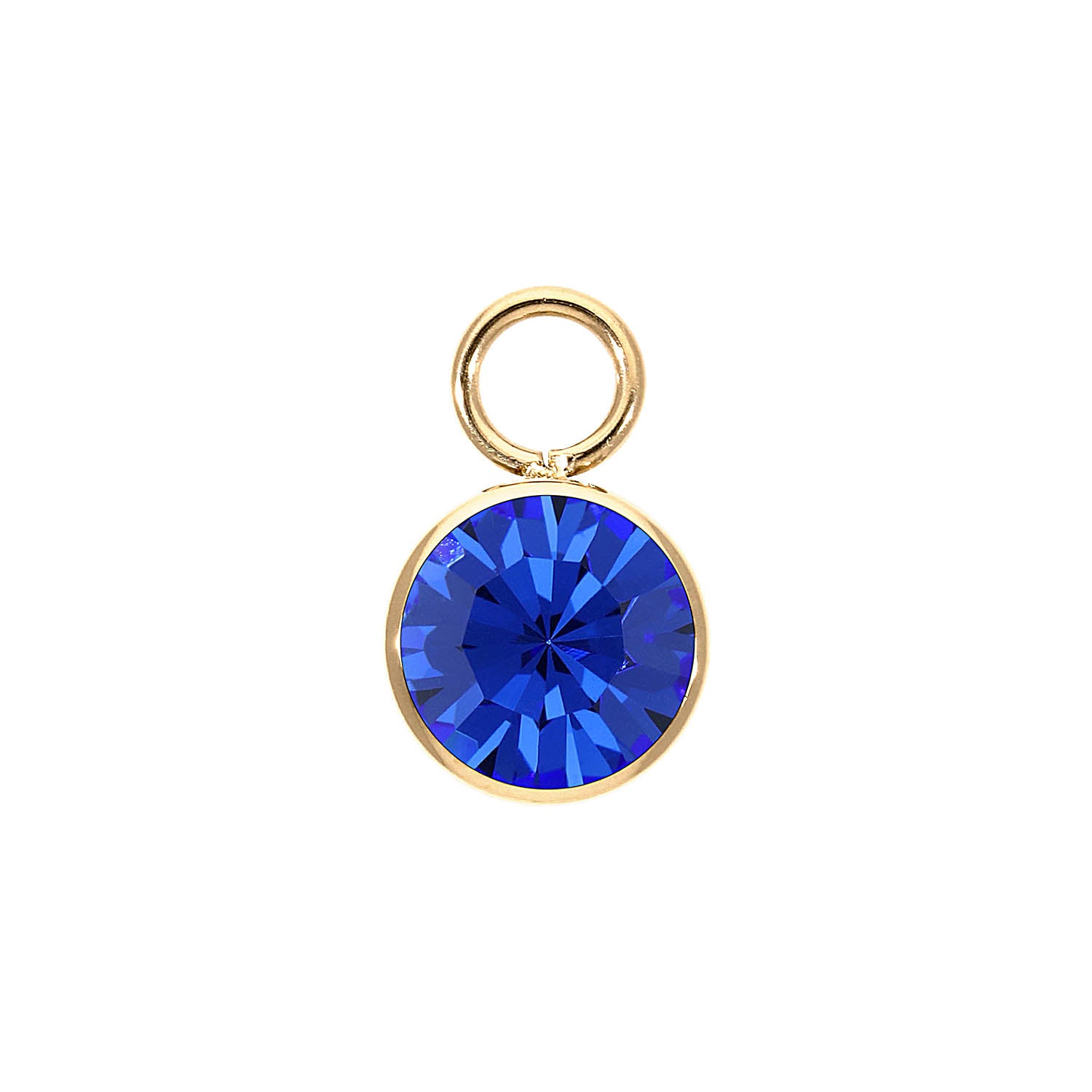 Bottone Charm 0.4" - Gold sapphire
