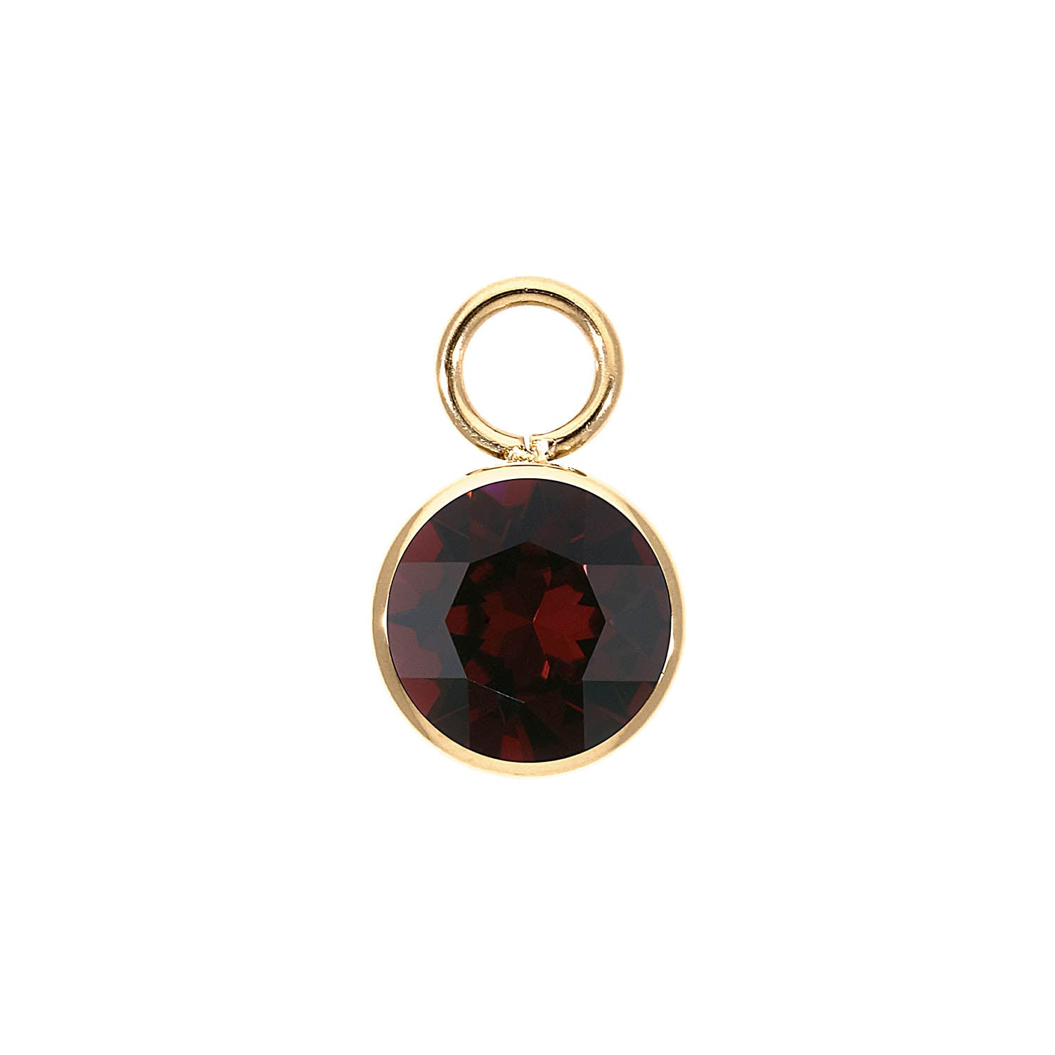 Bottone Charm 0.4" - Gold Burgundy