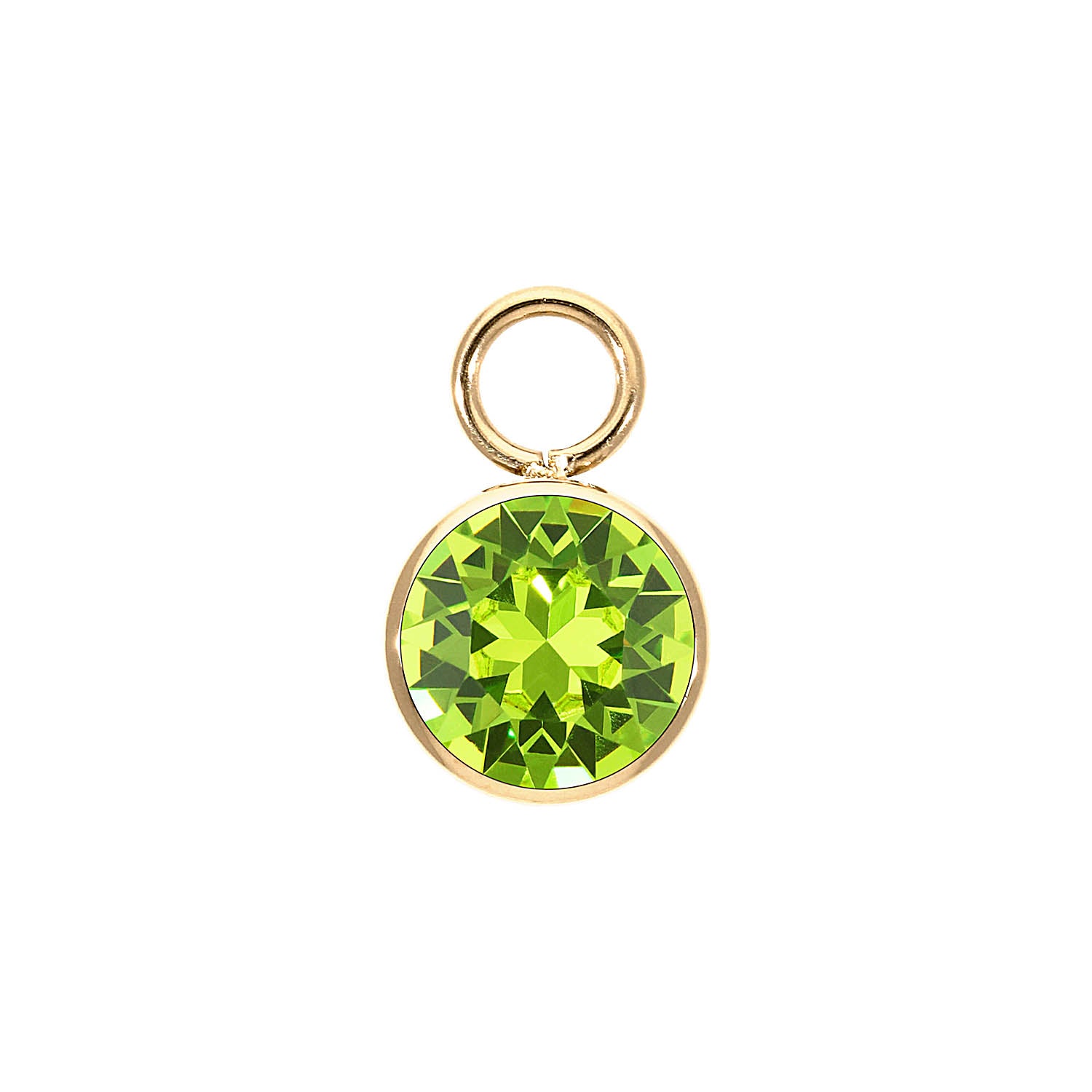 Bottone Charm 0.4" - Gold Citrus Green