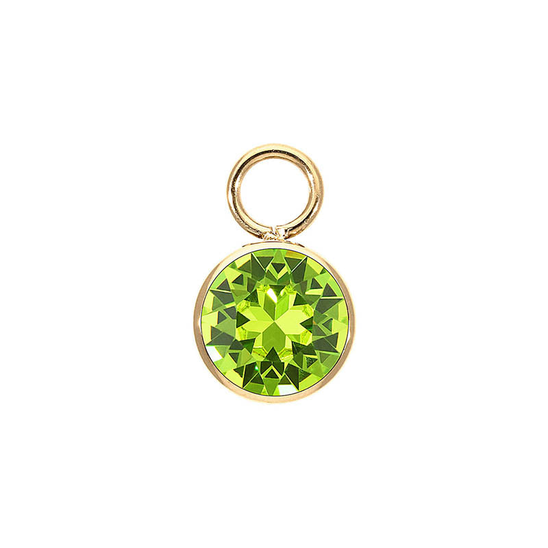 Bottone Charm 0.4" - Gold Citrus Green