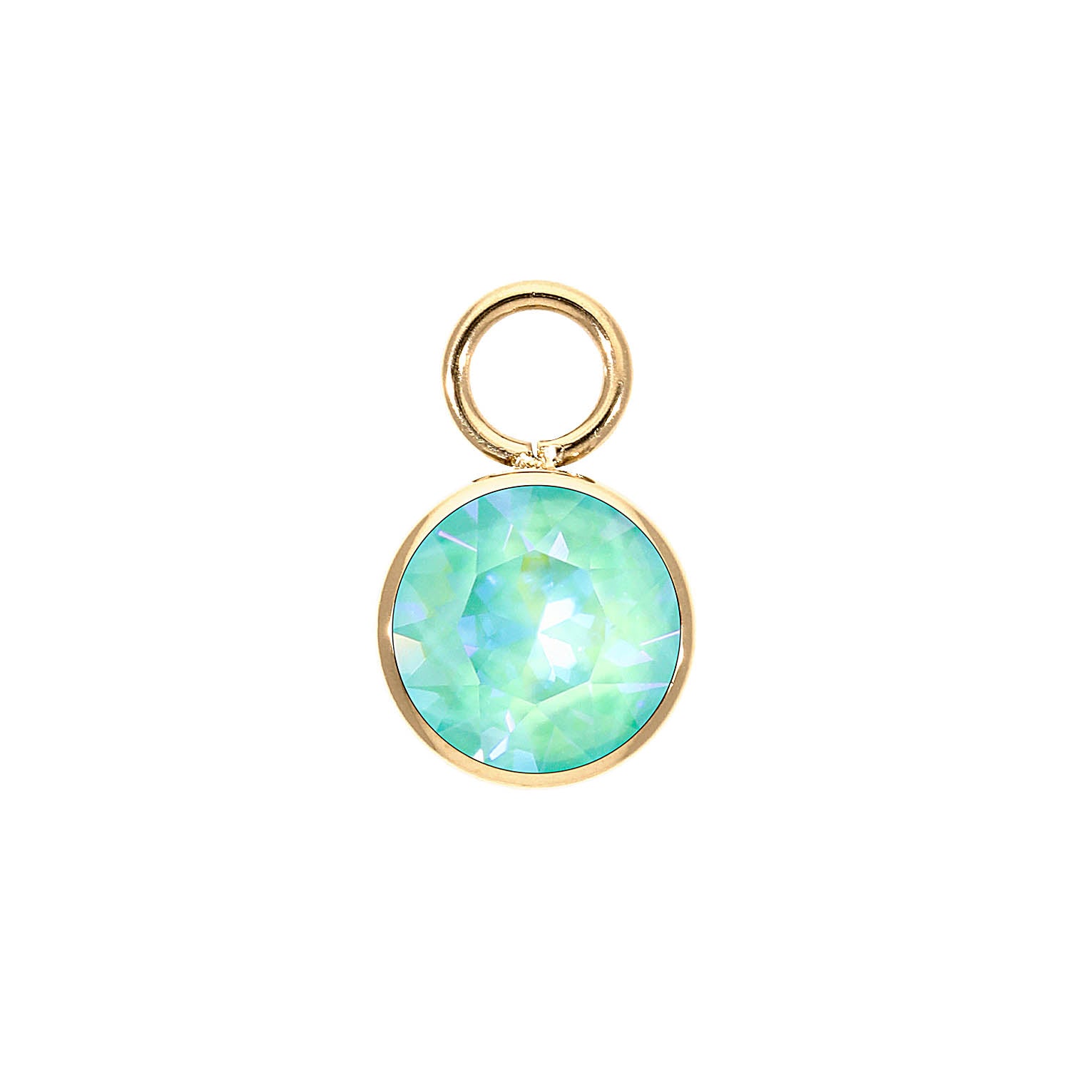 Bottone Charm 0.4" - Gold silky sage delite