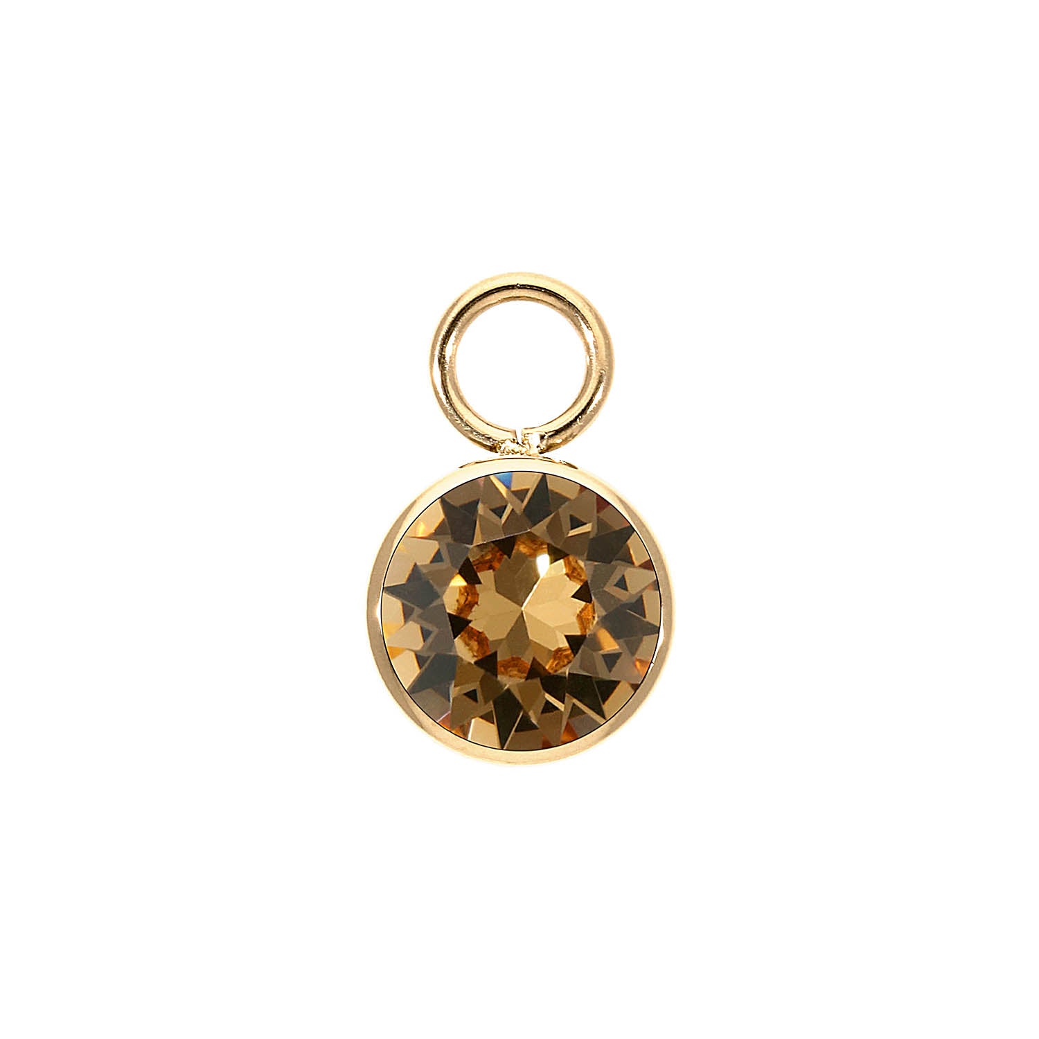 Bottone Charm 0.4" - Gold light colorado topaz