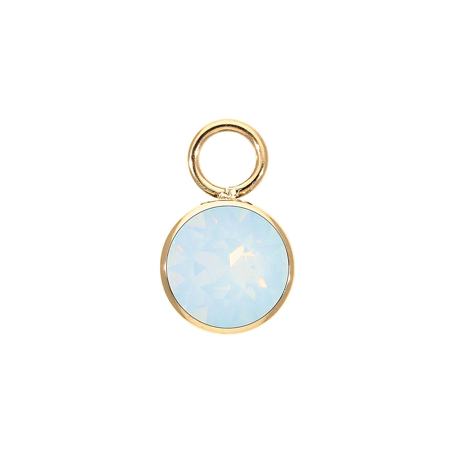 Bottone Charm 0.4" - Gold white opal