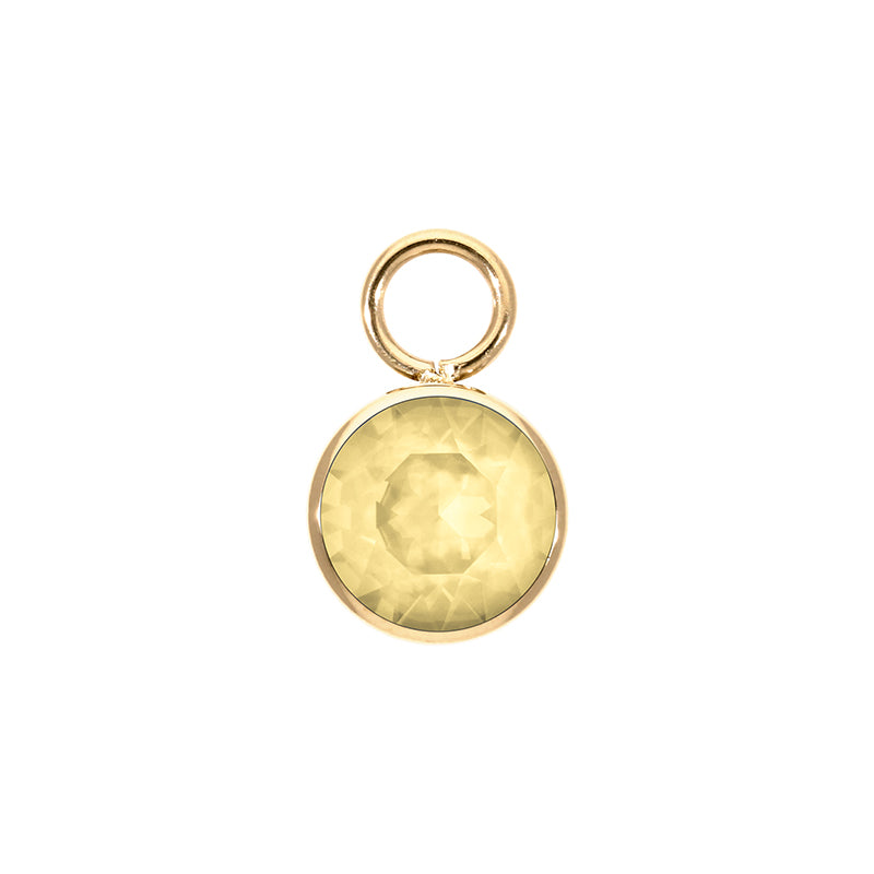 Bottone Charm 0.4" - Gold Recreated Dark Jonquil