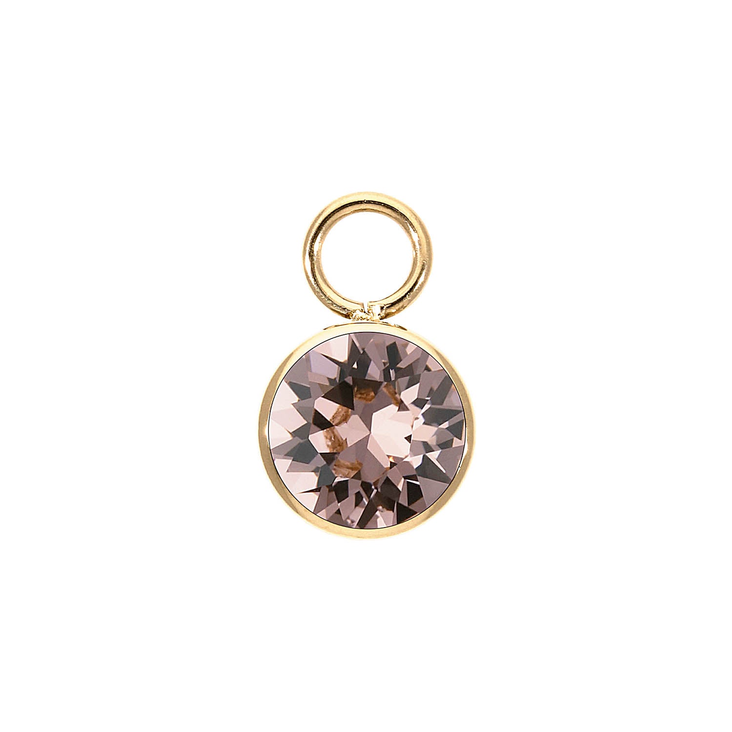 Bottone Charm 0.4" - Gold vintage rose