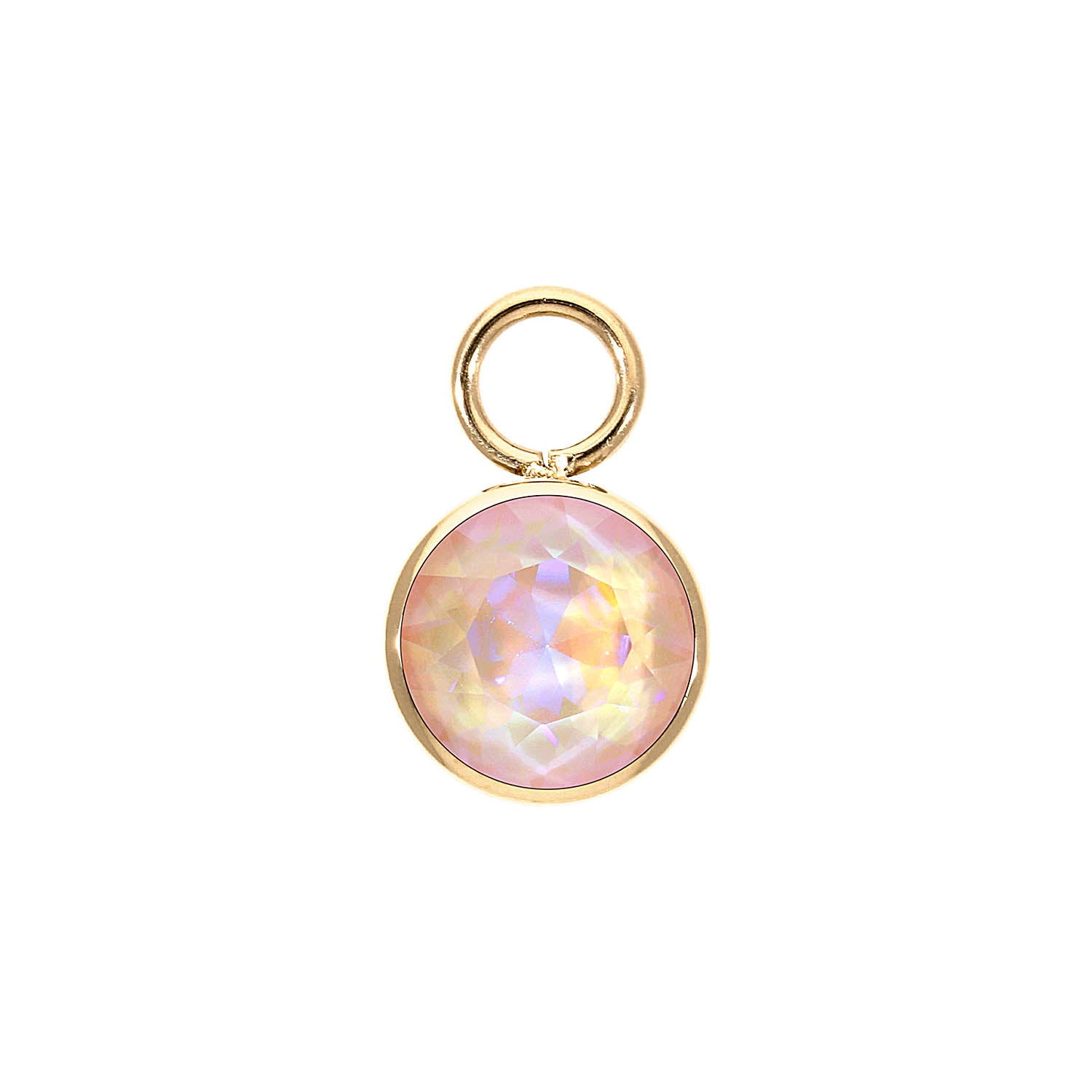 Bottone Charm 0.4" - Gold dusty pink delite