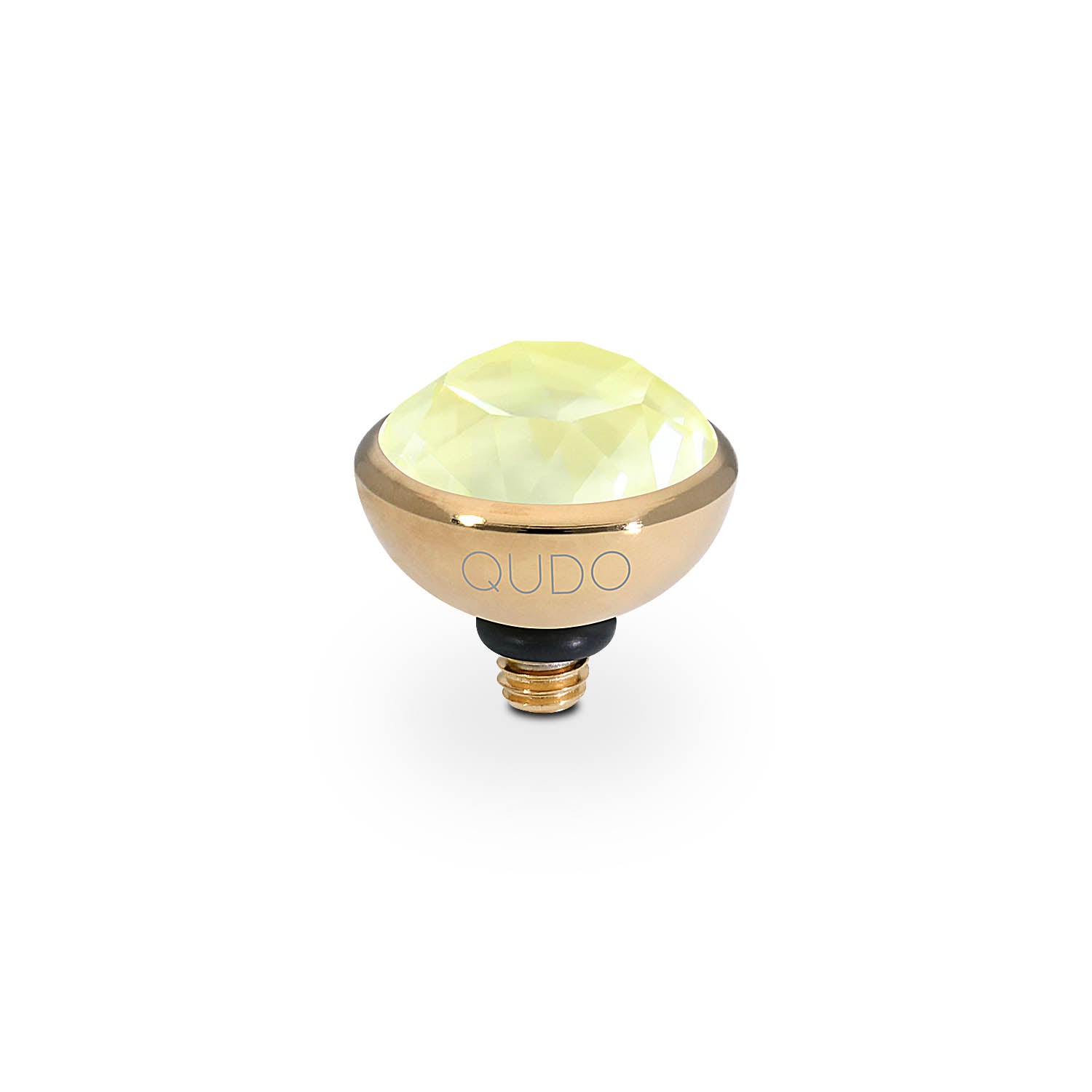 Bottone Top 0.4" - Gold crystal soft yellow ignite
