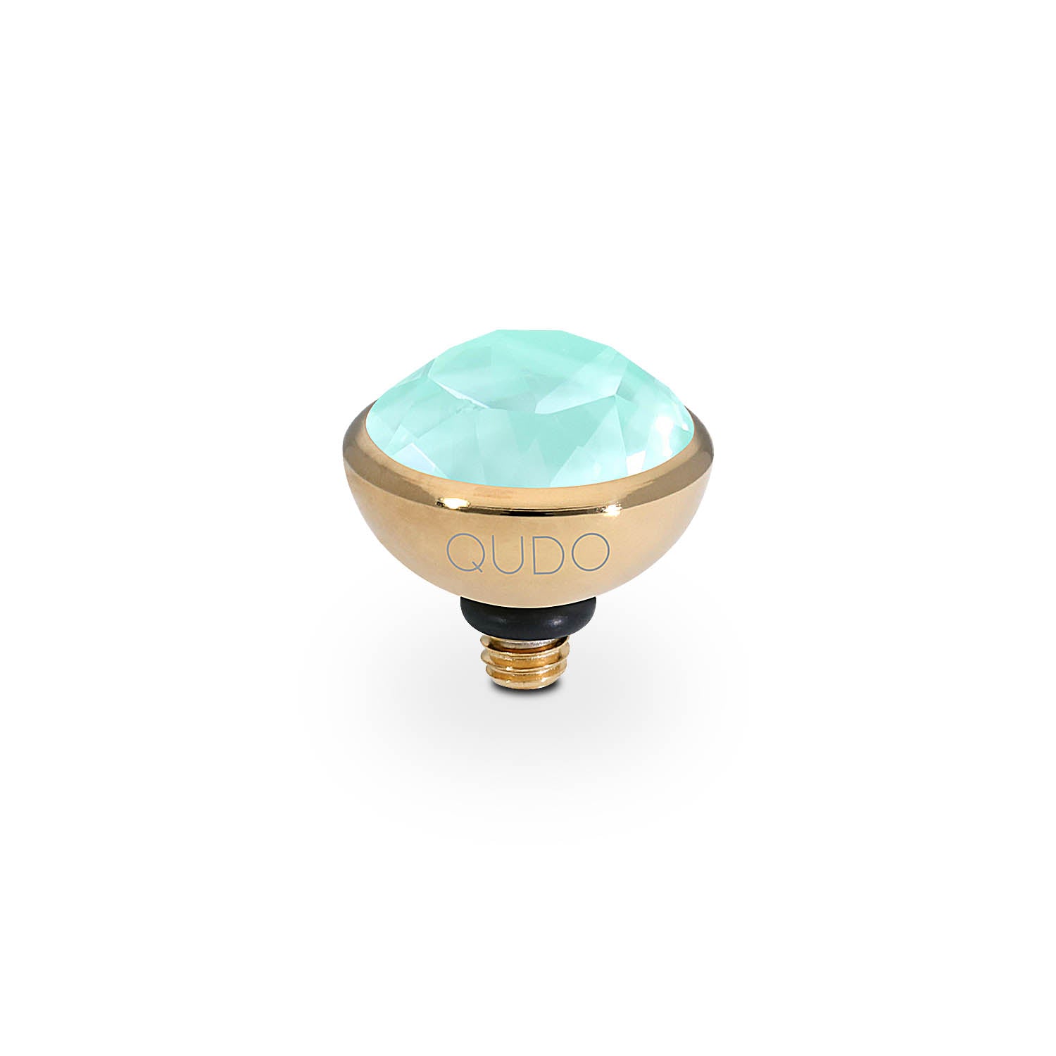 Bottone Top 0.4" - Gold crystal soft mint ignite