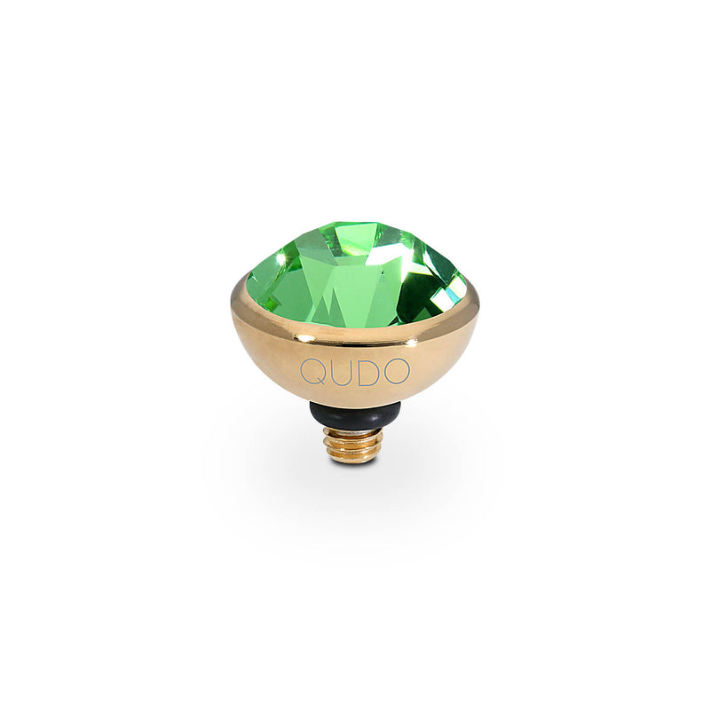 Bottone Top 0.4" - Gold peridot