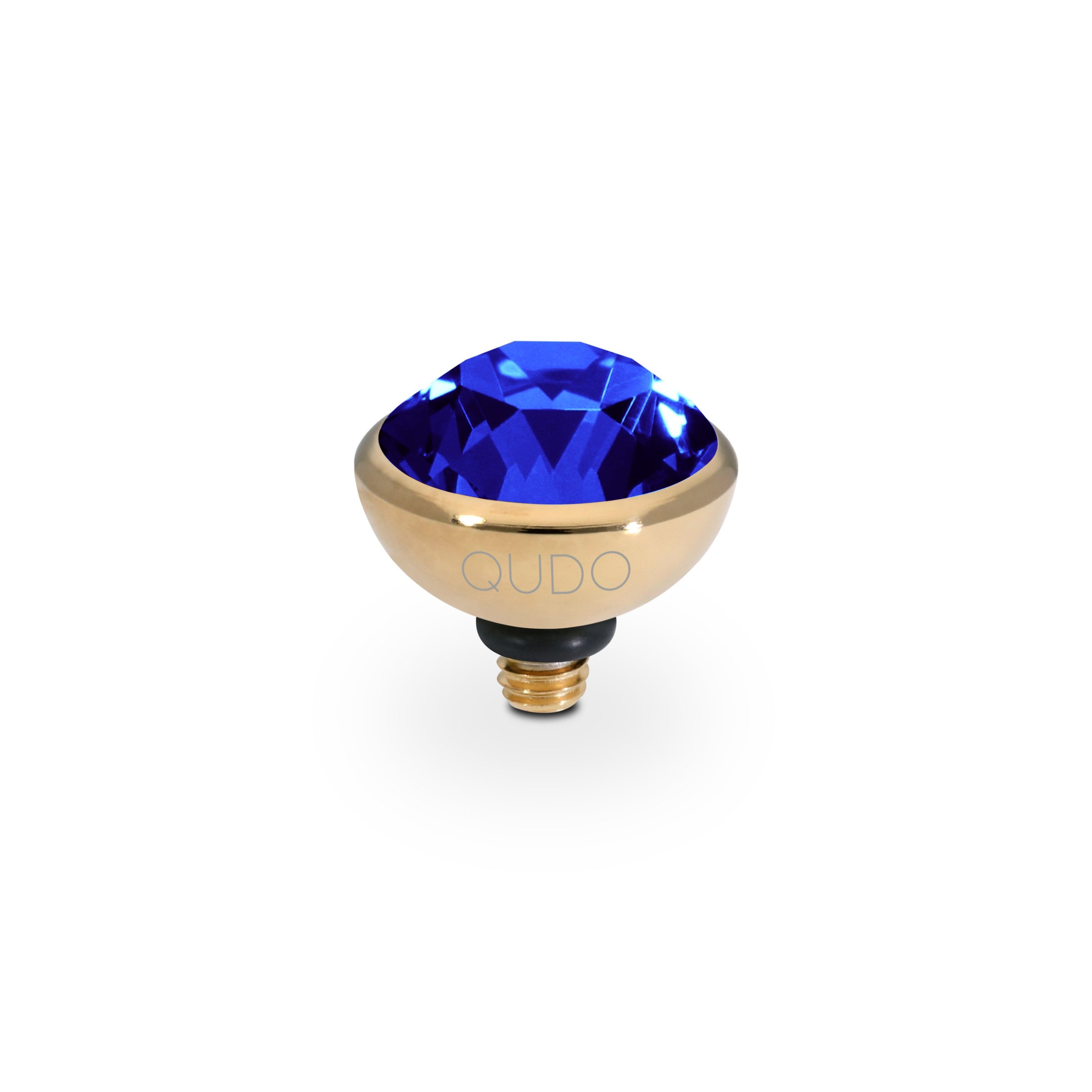 Bottone Top 0.4" - Gold ReCreated Dark Sapphire