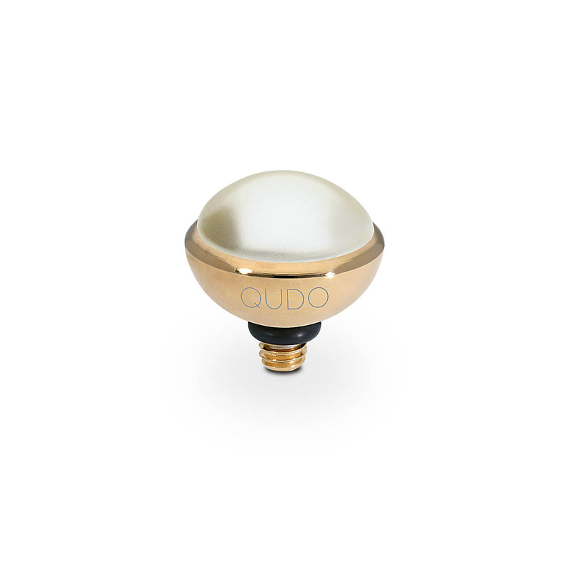 Bottone Top 0.4" - Gold cream pearl