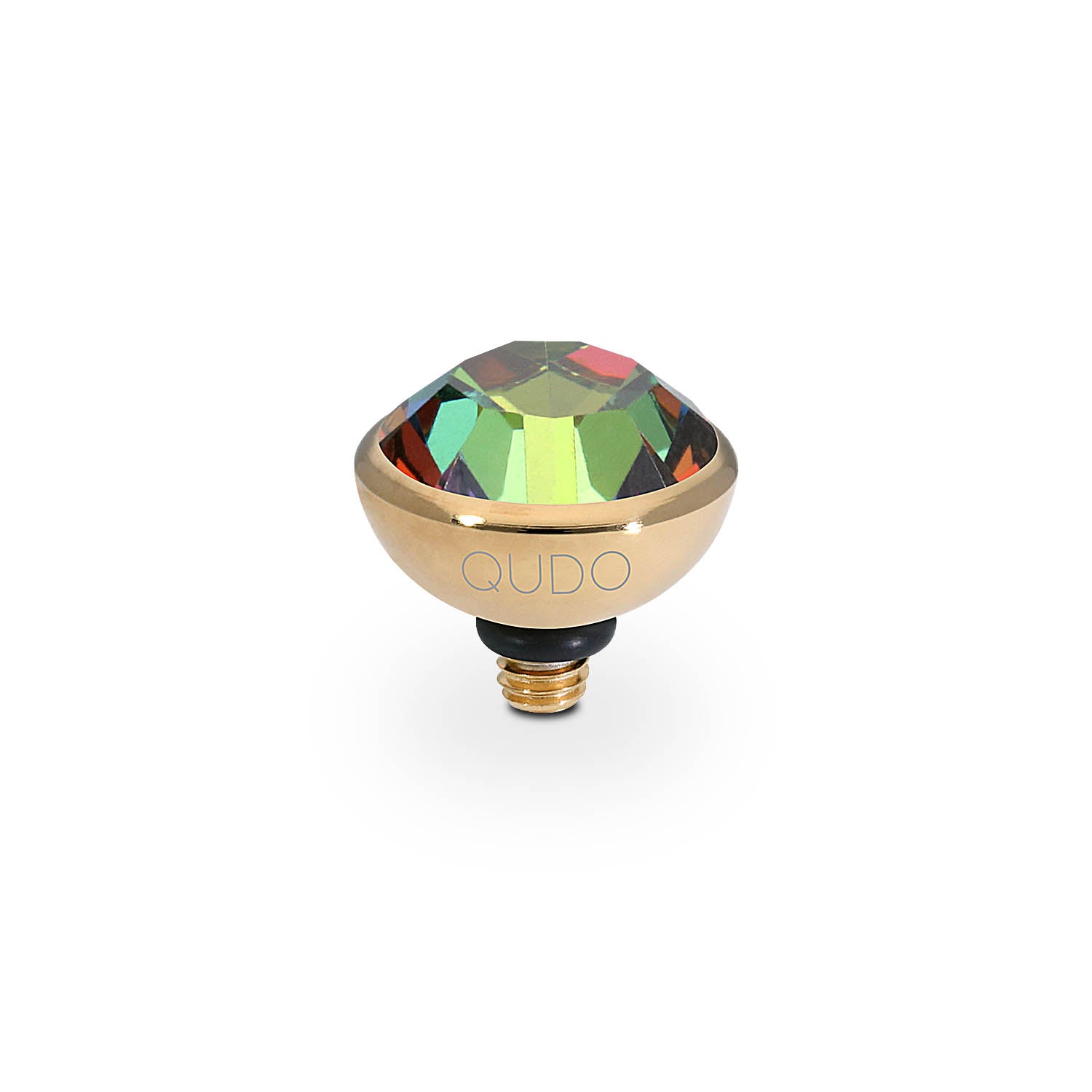 Bottone Top 0.4" - Gold Crystal Vitrail Medium