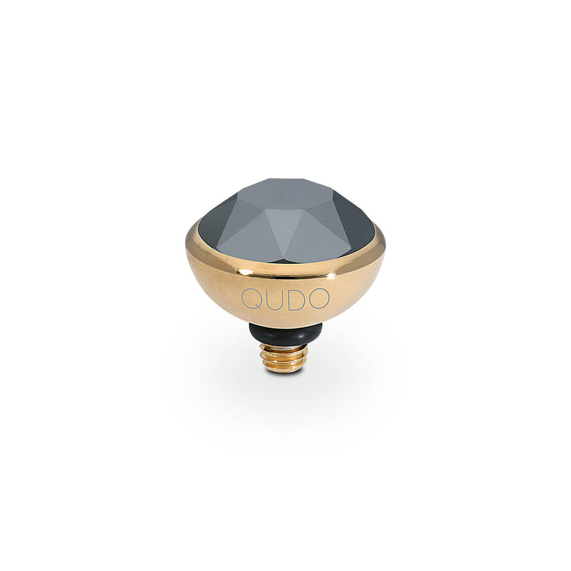 Bottone Top 0.4" - Gold jet hematite