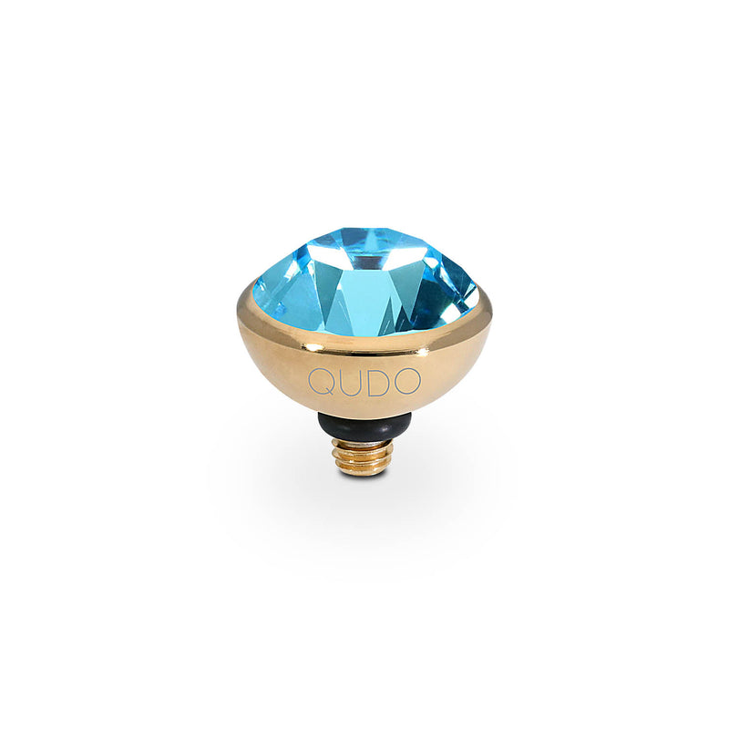 Bottone Top 0.4" - Gold aquamarine
