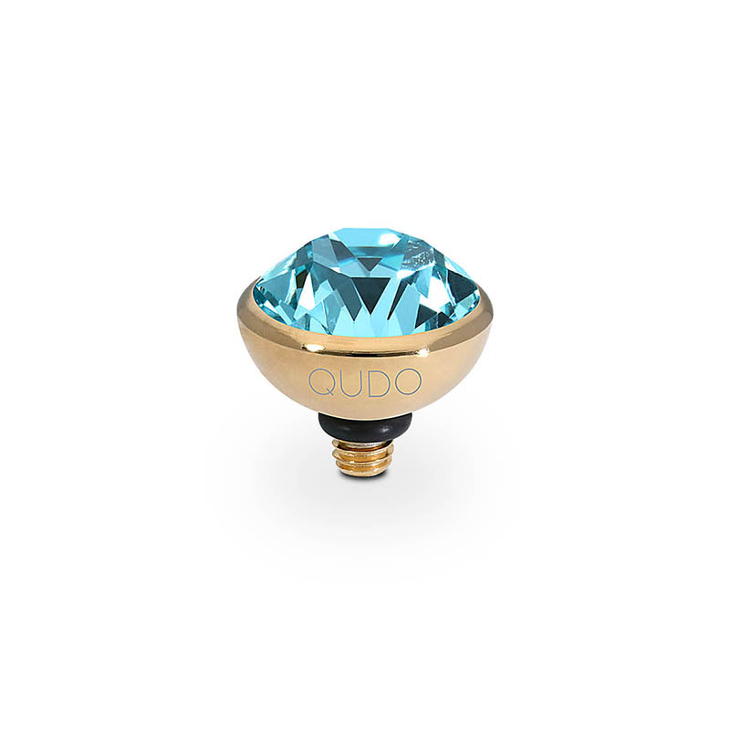Bottone Top 0.4" - Gold Light Turquoise