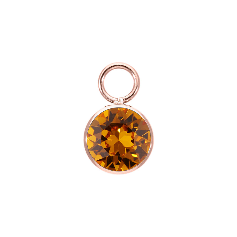 Bottone Charm 0.4" - Rose Gold Topaz